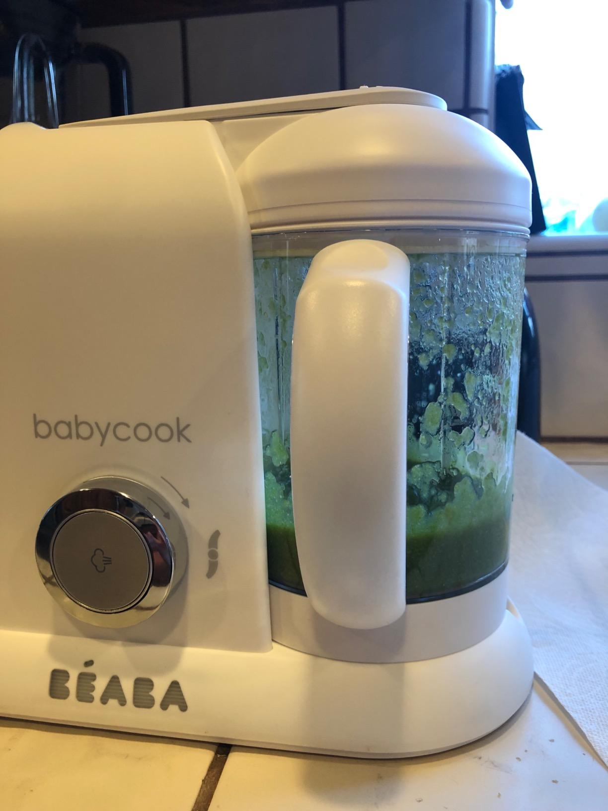 BEABA Babycook Solo 4 in 1 Baby Food Maker, Puree Steamer and Blender for Purees, Grinder with Auto Steam Cooking, Lrg Capacity 1,100 mL/ 37 oz, 27 Servings in 20 Mins, (Charcoal) customer photo 2