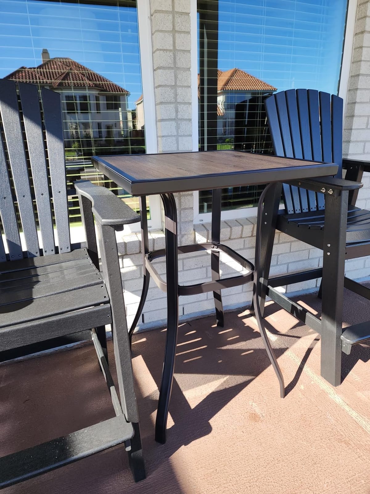 PHI VILLA Bar Height Patio Table and Chairs Set for 2 customer photo 1