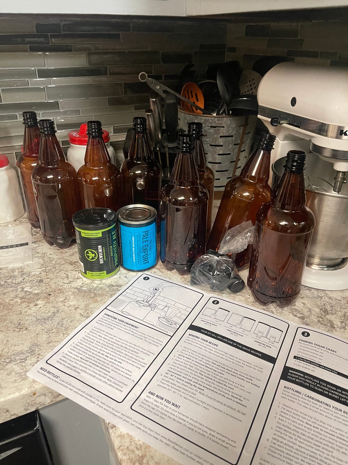 Premium Beer Making Kit w/Bottles - NO AIRLOCK OR Siphon Required - Conical Fermenter Eliminates Sediment and Makes Great Tasting Beer at Home - Includes Our 2 Gal. American Ale Recipe customer photo 1