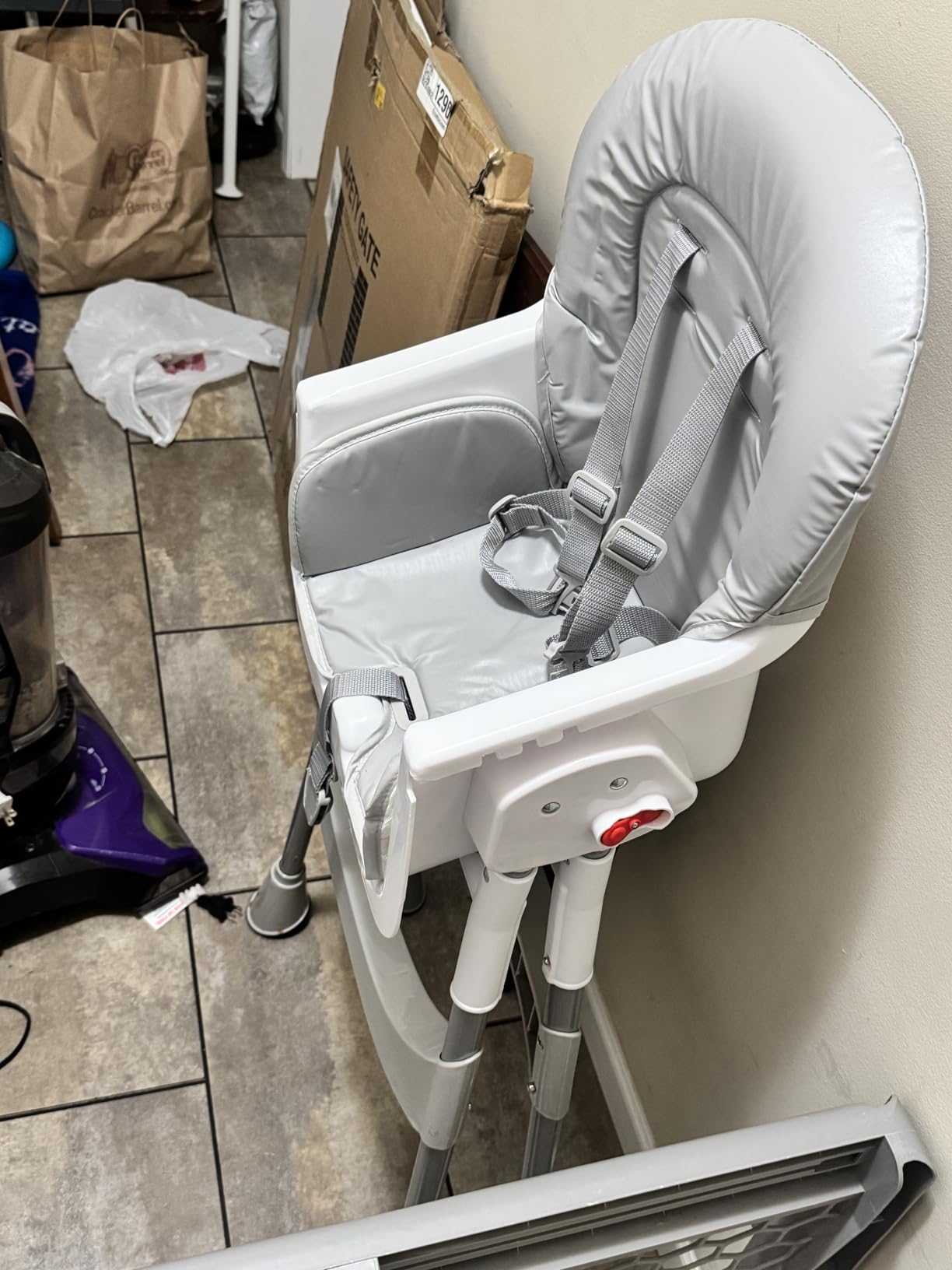 Dream On Me TableTalk 2-in-1 Convertible High Chair, 5-Point Harness, Gray customer photo 1