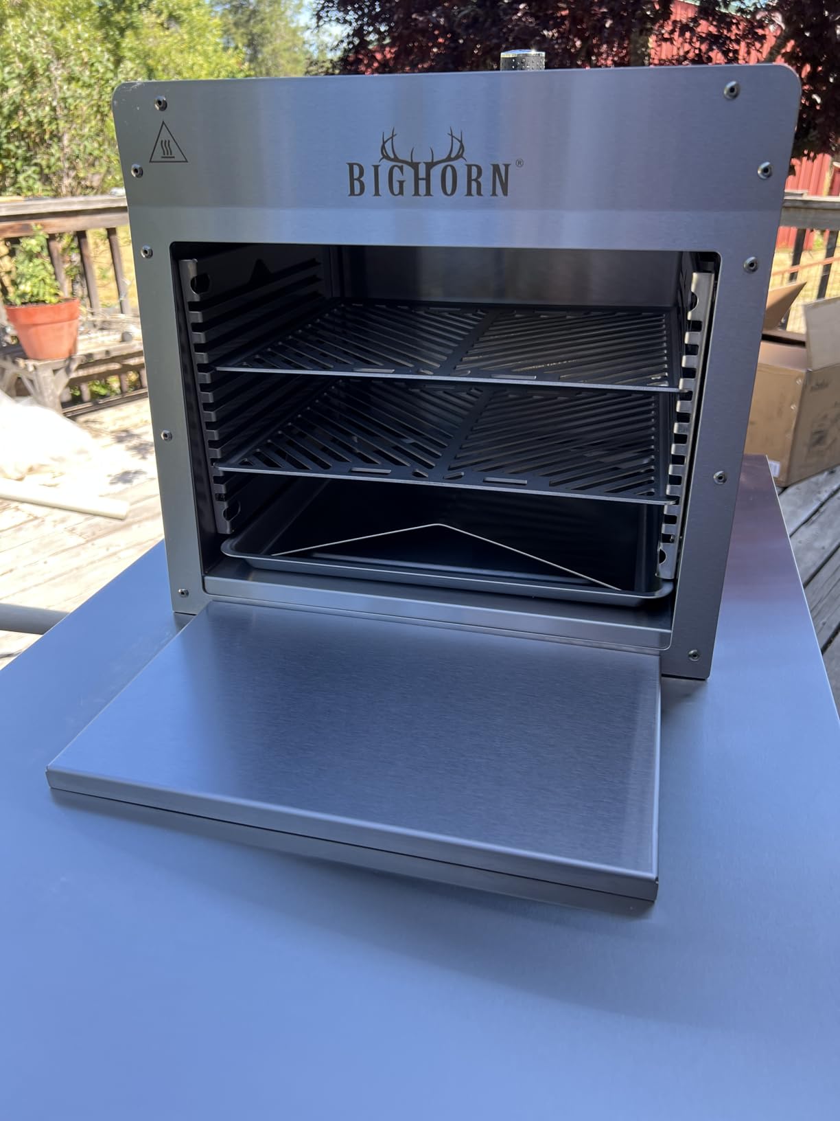 BIG HORN OUTDOORS Infrared Propane Gas Grill 1500°F in 3-5 Mins, 16 inch | Cook Restaurant-Quality Steak, Portable Steak Broiler & Sear Station, Outdoor Salamander BBQ, Stainless Steel customer photo 2