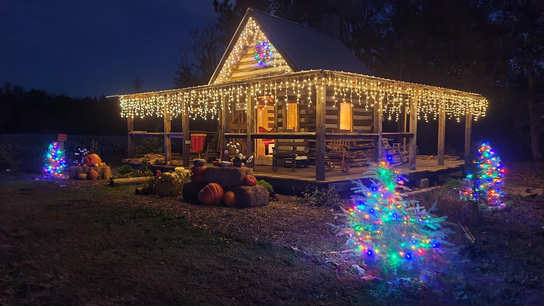JMEXSUSS Icicle Lights for Outside, 400 LED 38.8FT Christmas Lights Outdoor customer photo 2