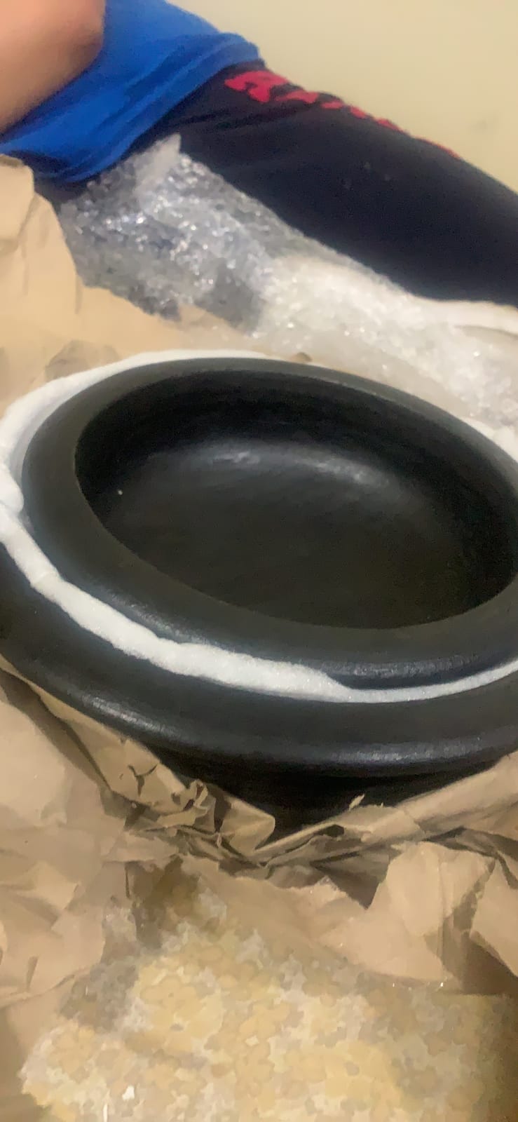 Craftsman India Online Pre-Seasoned Earthen/Clay-Handi/Kadai/Pot Combo 1 & 2 Liter - Black, customer photo 2