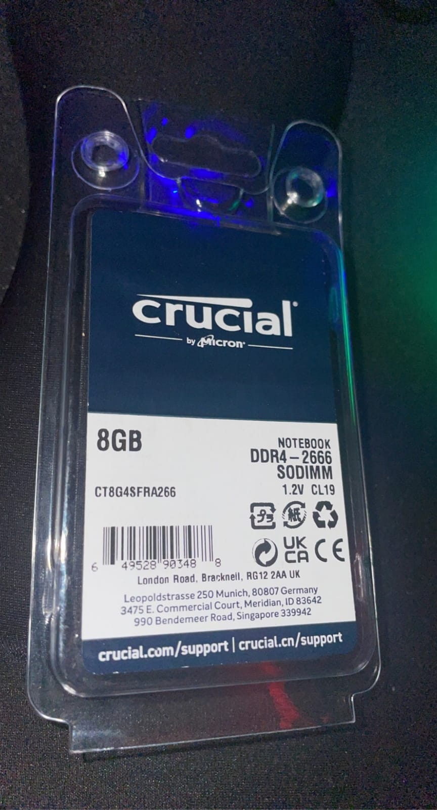 Crucial RAM 8GB DDR4 2666 MHz CL19 Laptop Memory CT8G4SFRA266 customer photo 1