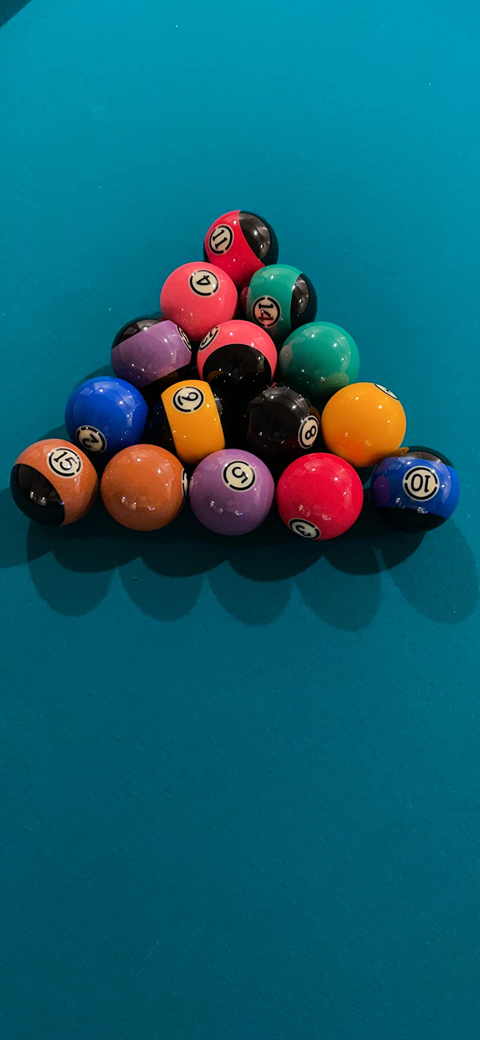 Arith Tournament Black TV Billiard Pool Ball Set 2 1/4