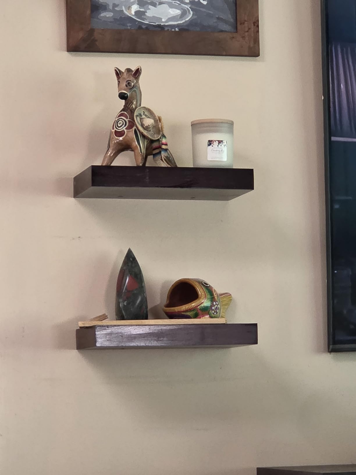 Homeforia 24 Inch Floating Shelves, High-End Solid Pine Wood, Set of 2 customer photo 2