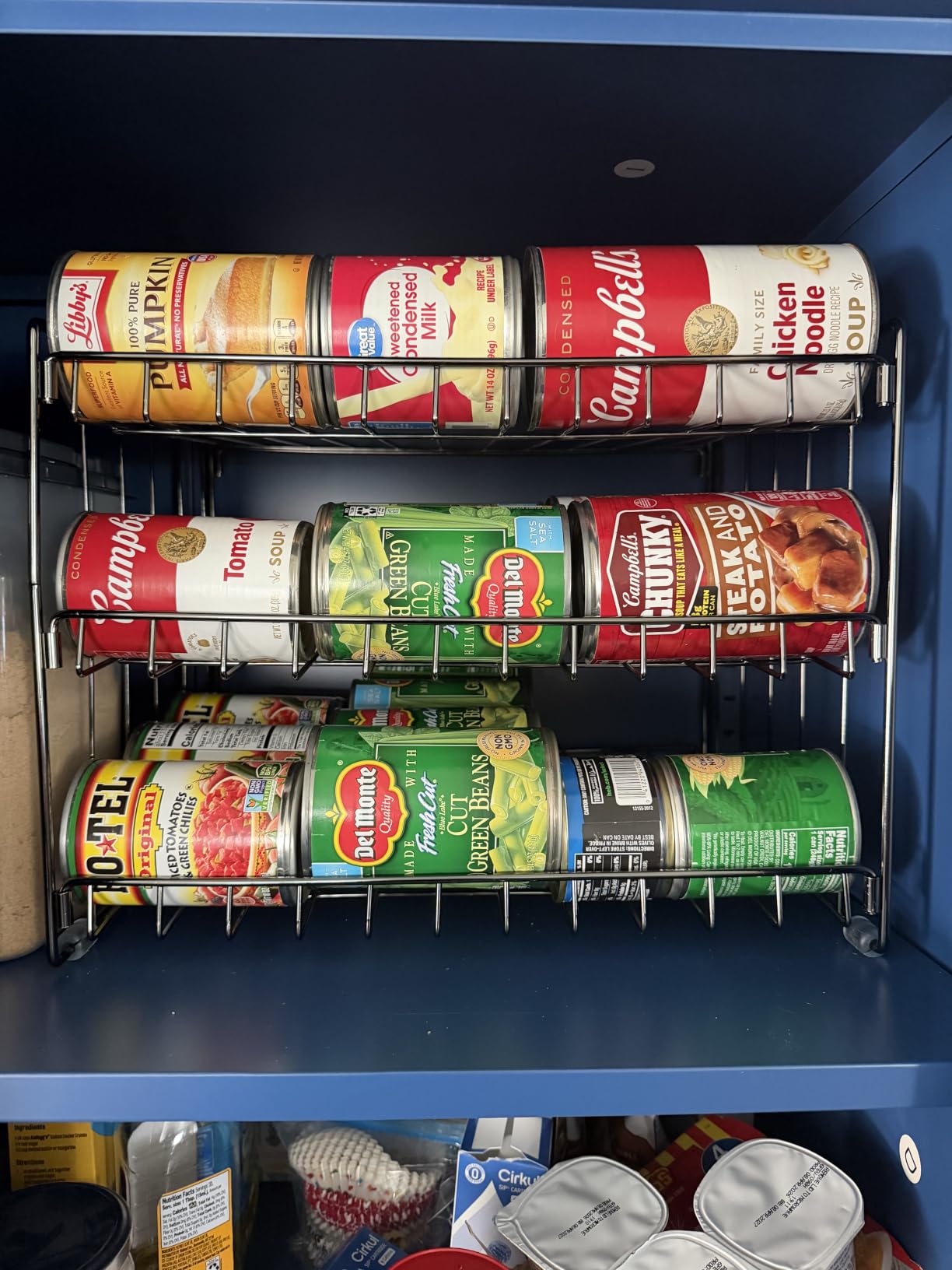 Kitchen Details 3 Tier Can Organizer | Chrome Steel Canned Food Storage Rack | Holds 36 Cans | Space-Saving Pantry & Cabinet Storage Solution | Easy Access to Canned Goods | Freestanding Design customer photo 1