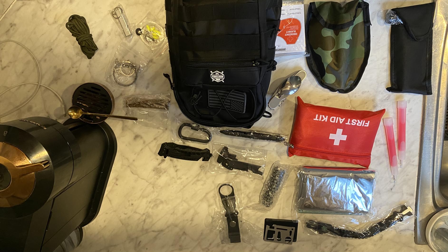 Monterra Survival Kit, 250 Pcs, Emergency Gear and Supplies, First Aid, Bug Out Go Bag, EDC, Molle System Backpack, Hiking, Camping, Outdoor Accessories, Hunting Gifts for Men customer photo 1