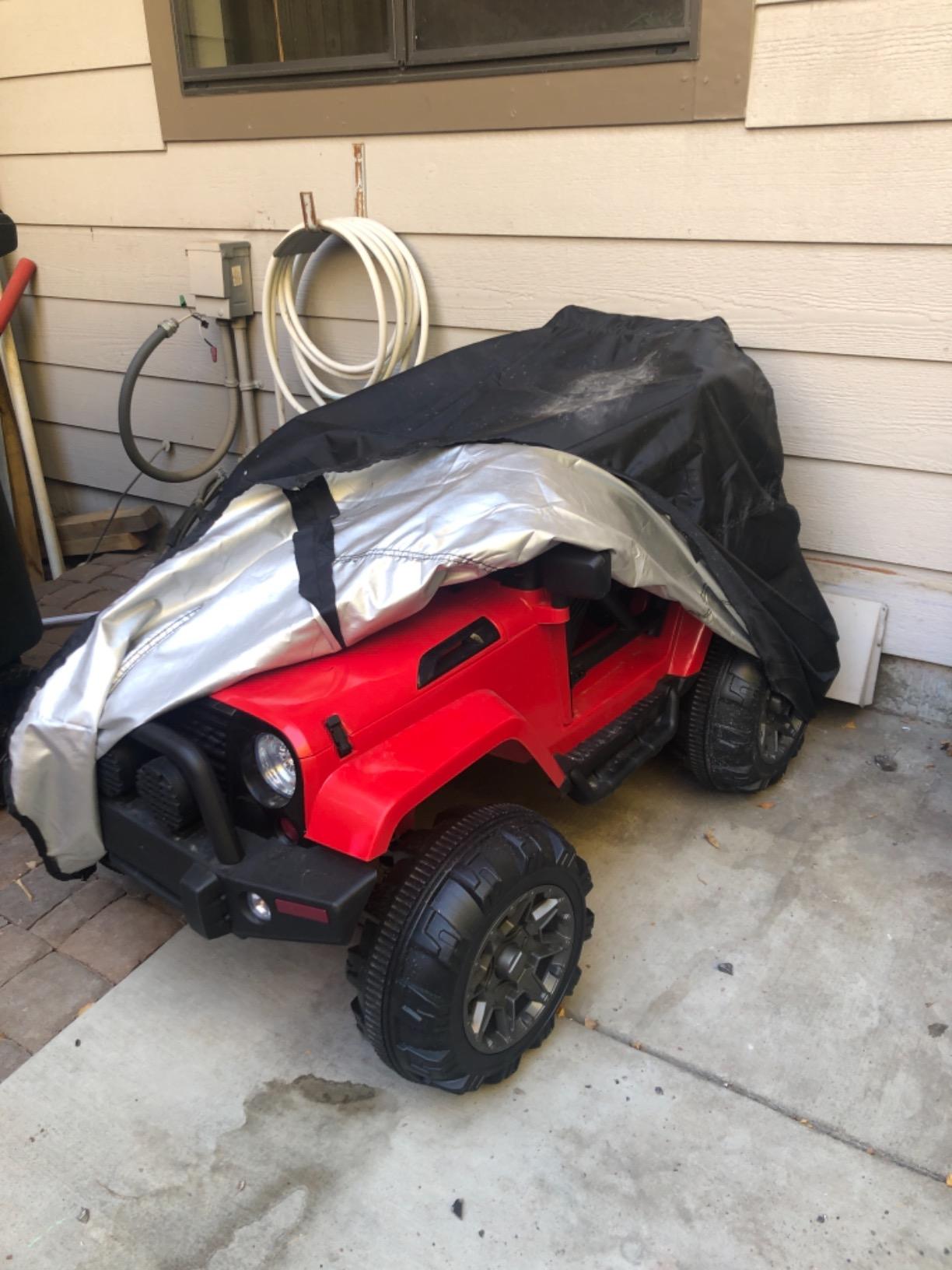 Waterproof ATV Cover,Small 420D Heavy Duty Quad Cover Protects 4 Wheeler from Snow Rain or Sun customer photo 2