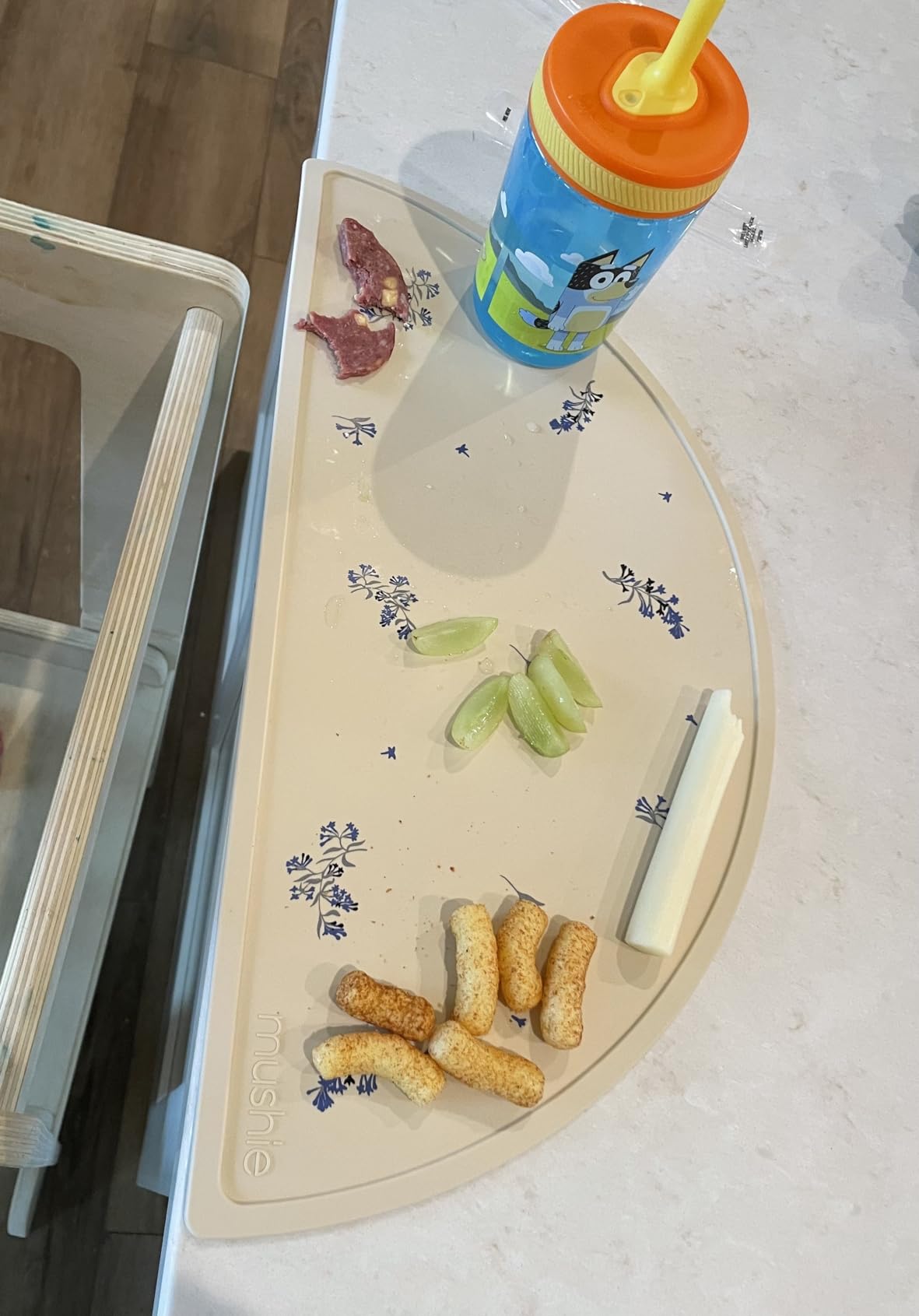 mushie Silicone Placemat for Kids | BPA-Free Non-Slip Design (Vanilla Confetti) customer photo 1