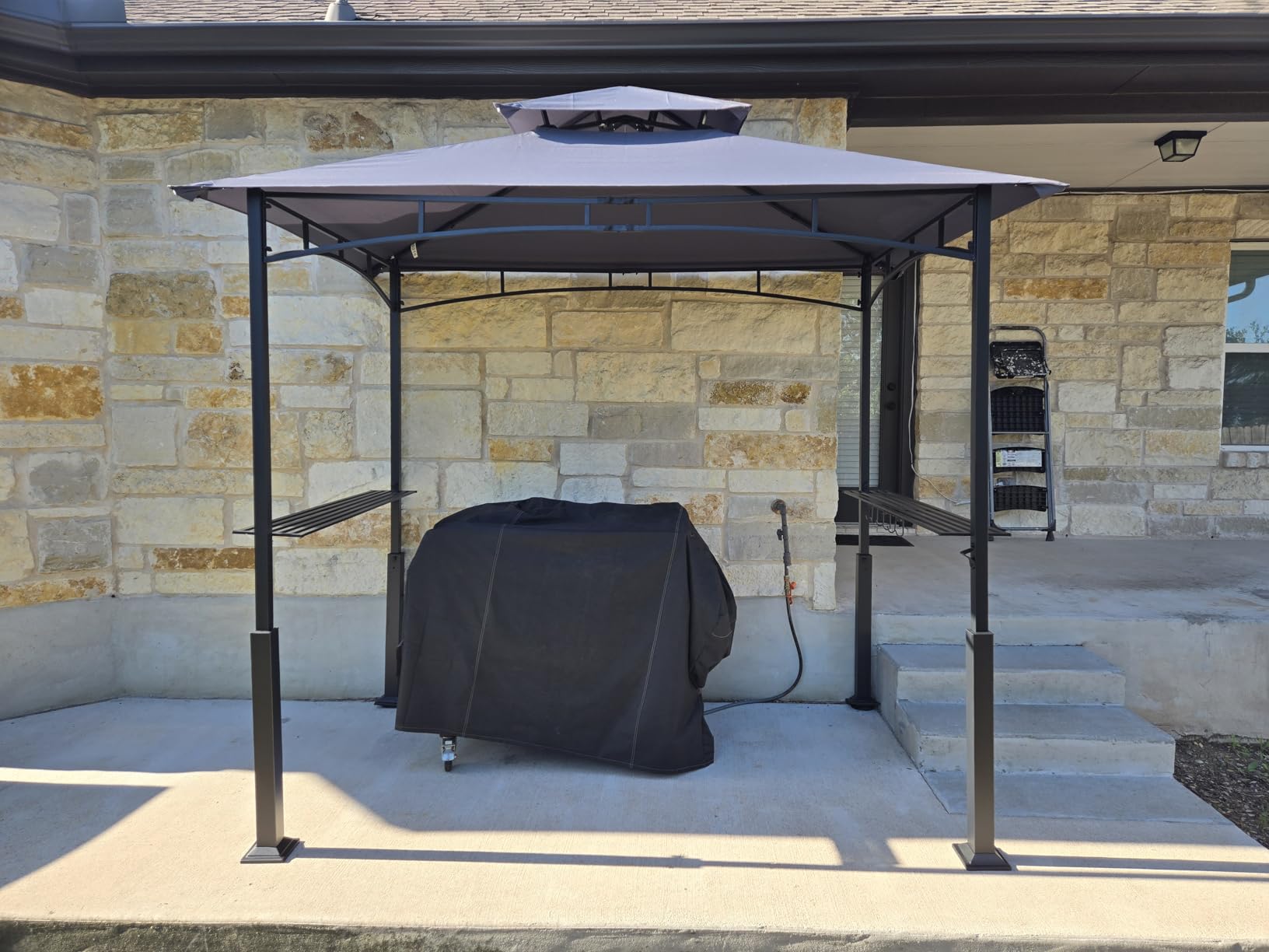 ABCCANOPY 8x5 Grill Gazebo BBQ Shelter with 2 LED Lights, Khaki customer photo 2