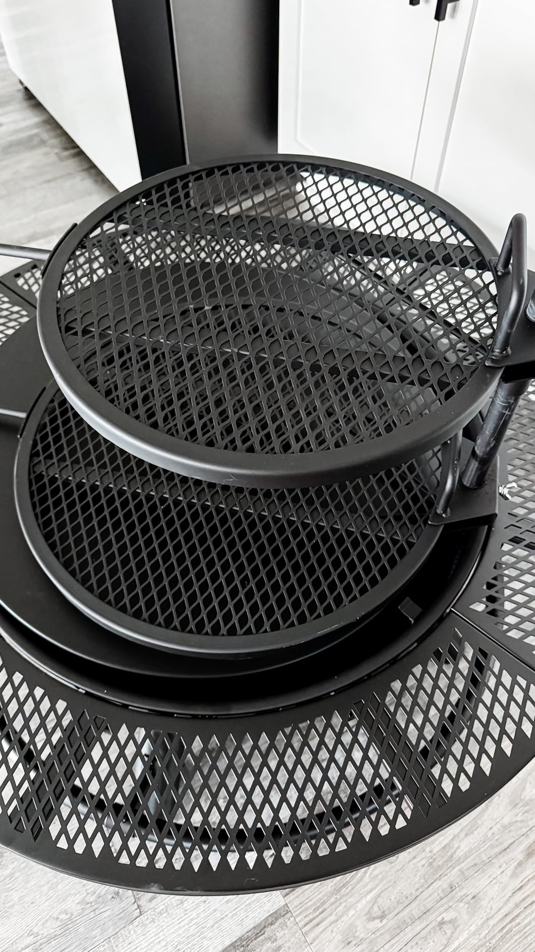 Hykolity 35 Inch Fire Pit with 2 Cooking Grate & Charcoal Pan, Outdoor Wood Burning BBQ Grill Firepit Bowl with Cover Lid, Steel Round Table for Backyard Bonfire Patio Picnic customer photo 2