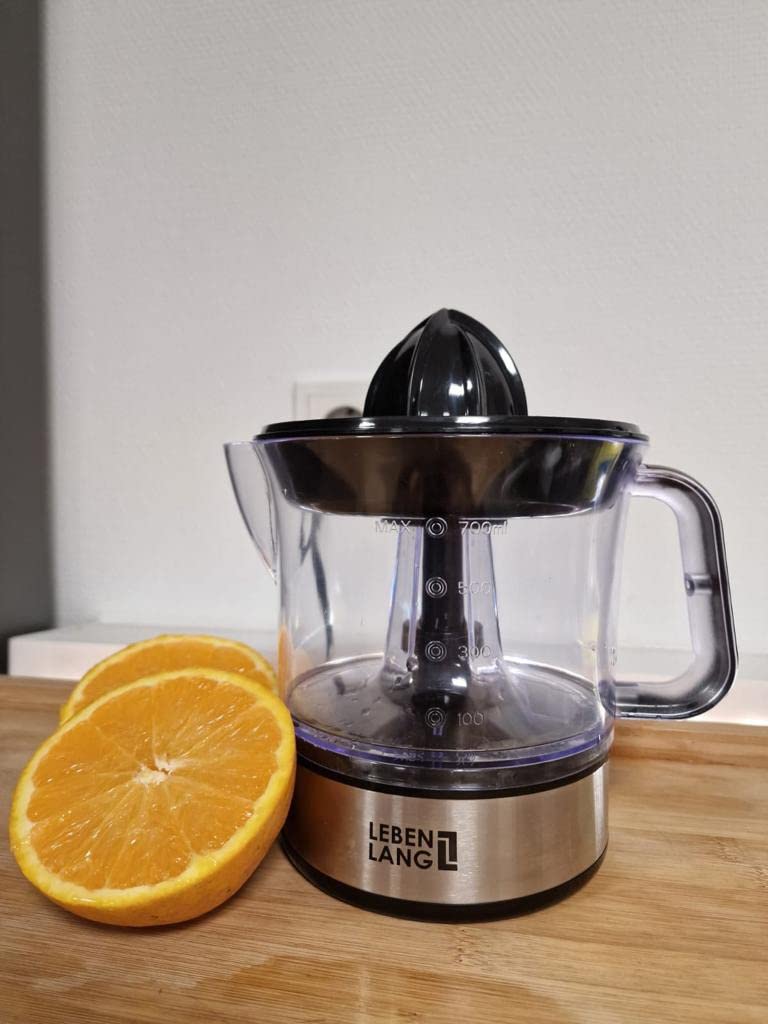 LEBENLANG Orange Juicer Electric - 2 cones & BPA-free I High juice yield & Large Volume I 24oz Lemon Juicer Squeezer I Electric Citrus Juicer Orange Juice Press Juicers Exprimidor De Naranjas Limones customer photo 2