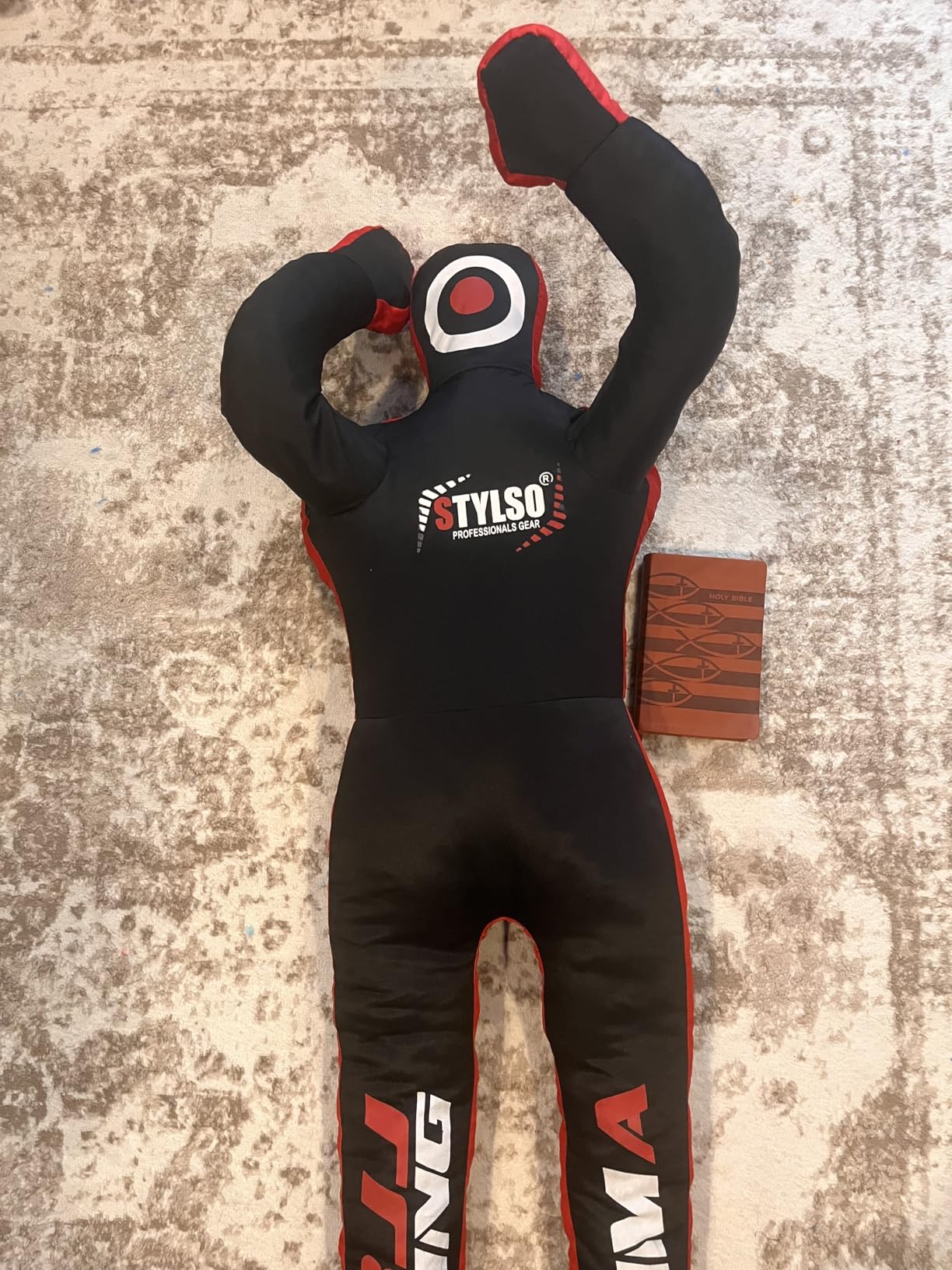 Unfilled Grappling Dummy - Adult Life Size Wrestling & BJJ Training Dummy, MMA Jiu Jitsu Judo Takedown & Throwing Practice, Heavy-Duty Triple-Stitched Canvas Submission Dummy customer photo 1