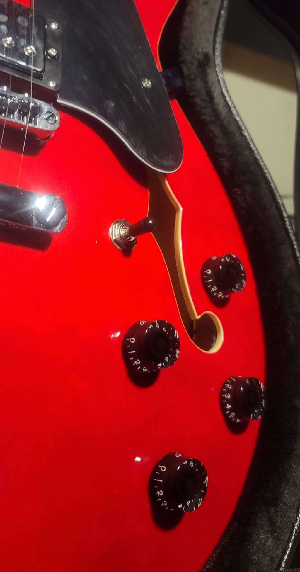 Grote Full Scale Electric Guitar Semi-Hollow Body Guitar Stainless Steel Frets (Vintage Sunburst) customer photo 2