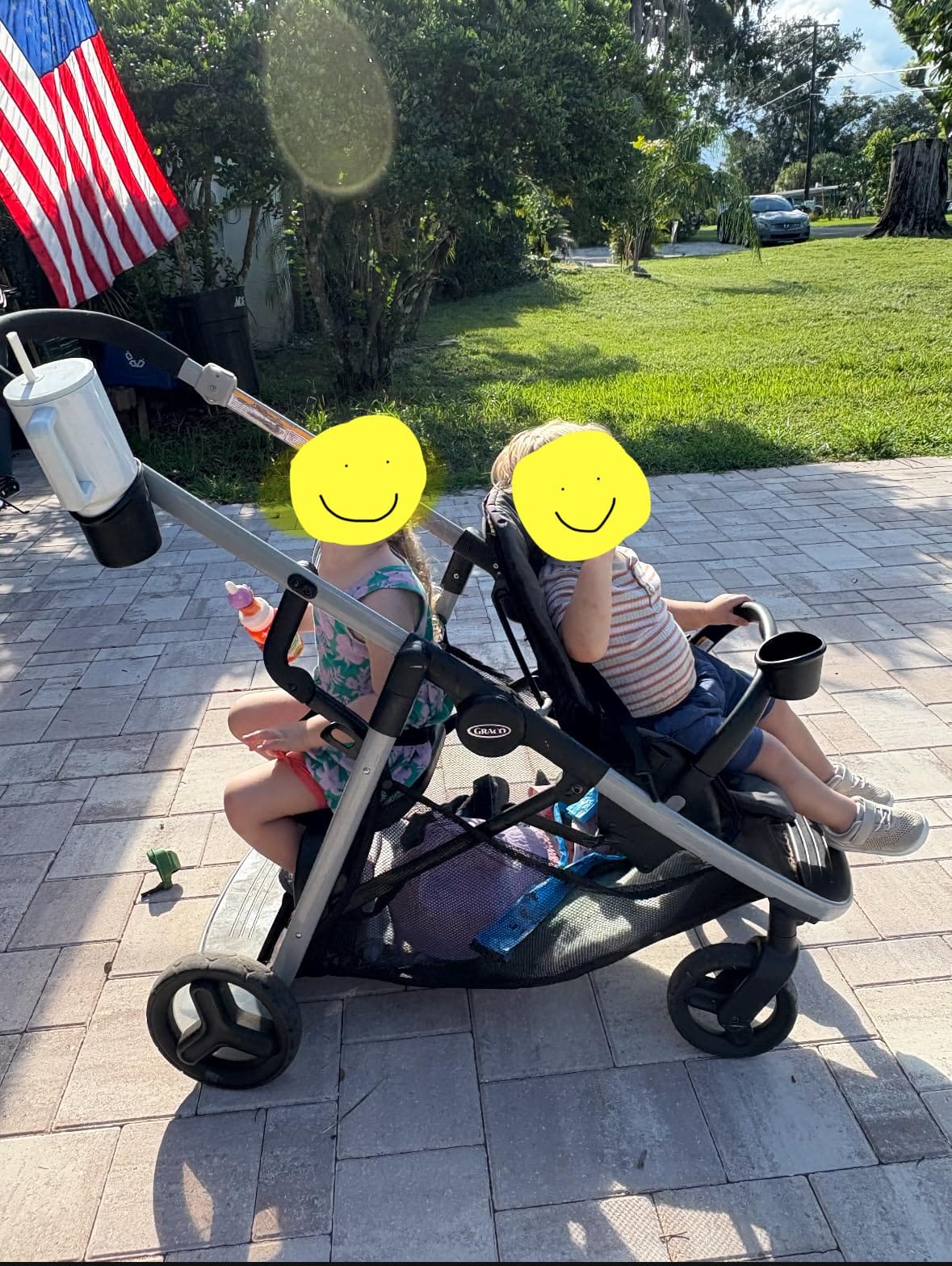 Graco Ready2Grow 2.0 Double Stroller, Twin Baby Stroller Features Bench Seat and Standing Platform Options, Compact Fold Perfect for Baby Travel, Rafa customer photo 1