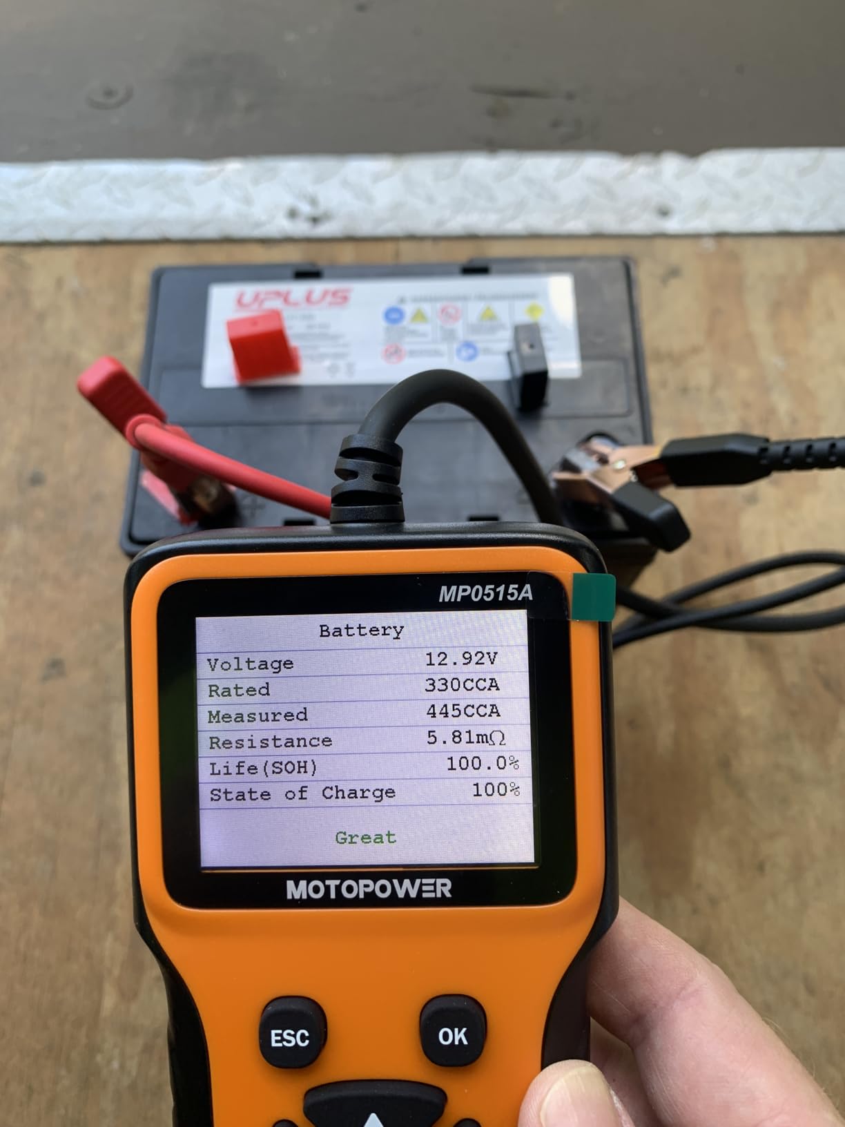 MOTOPOWER MP0515A 12V Car Battery Tester Automotive 100-2000 CCA Battery Load Tester customer photo 1
