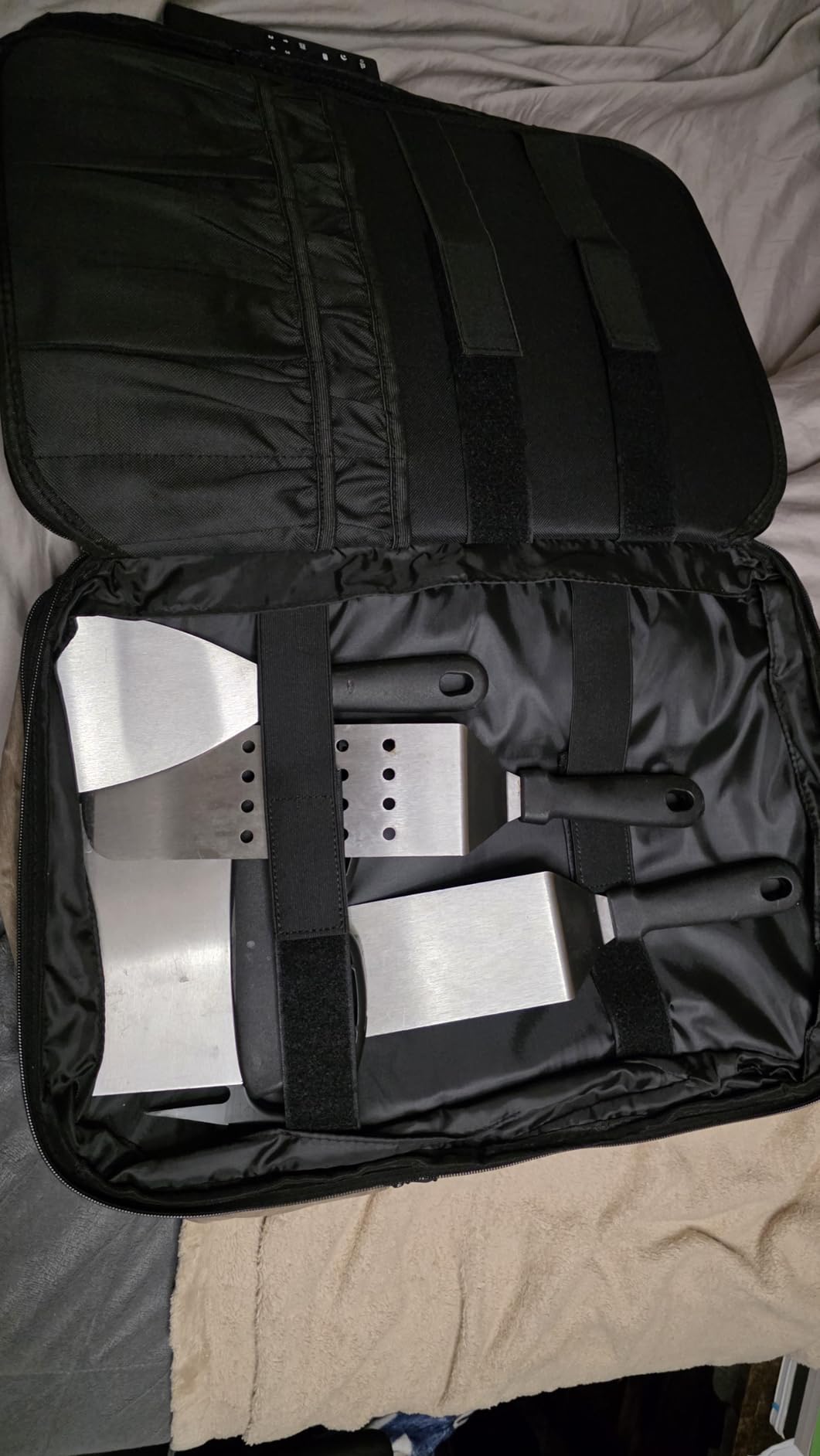 Asaya Chef Knife Backpack with 20-Pocket Knife Roll Bag - Over 30 Storage Pockets Chef Bag, Professional Backpack for Chefs and Culinary Students - Knives Not Included (Black) customer photo 2