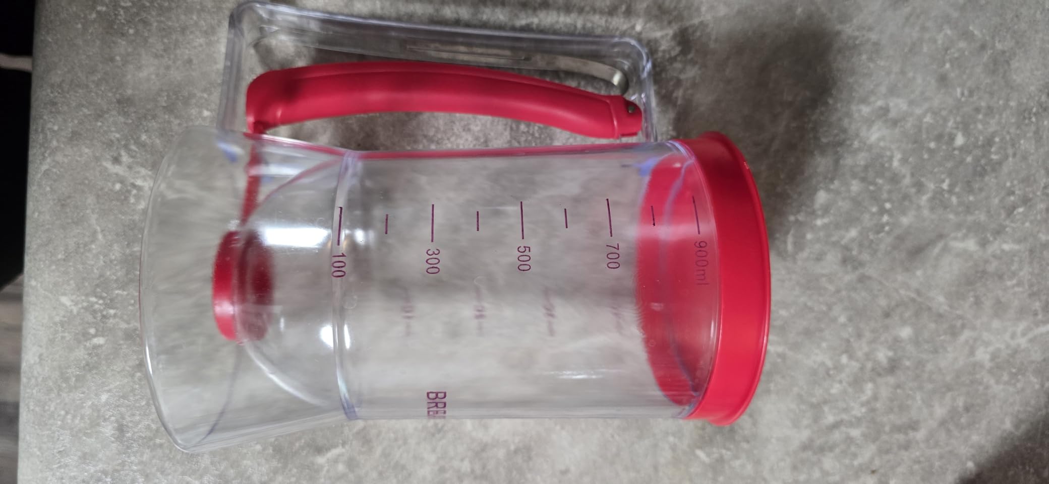 BBSTARZ Pancake Batter Dispenser – 4-Cup Batter Dispenser with Squeeze Handle & Measuring Marks for Pancakes, Waffles, Muffins, Crepes & Cupcakes – Baking Tool(Red) customer photo 1