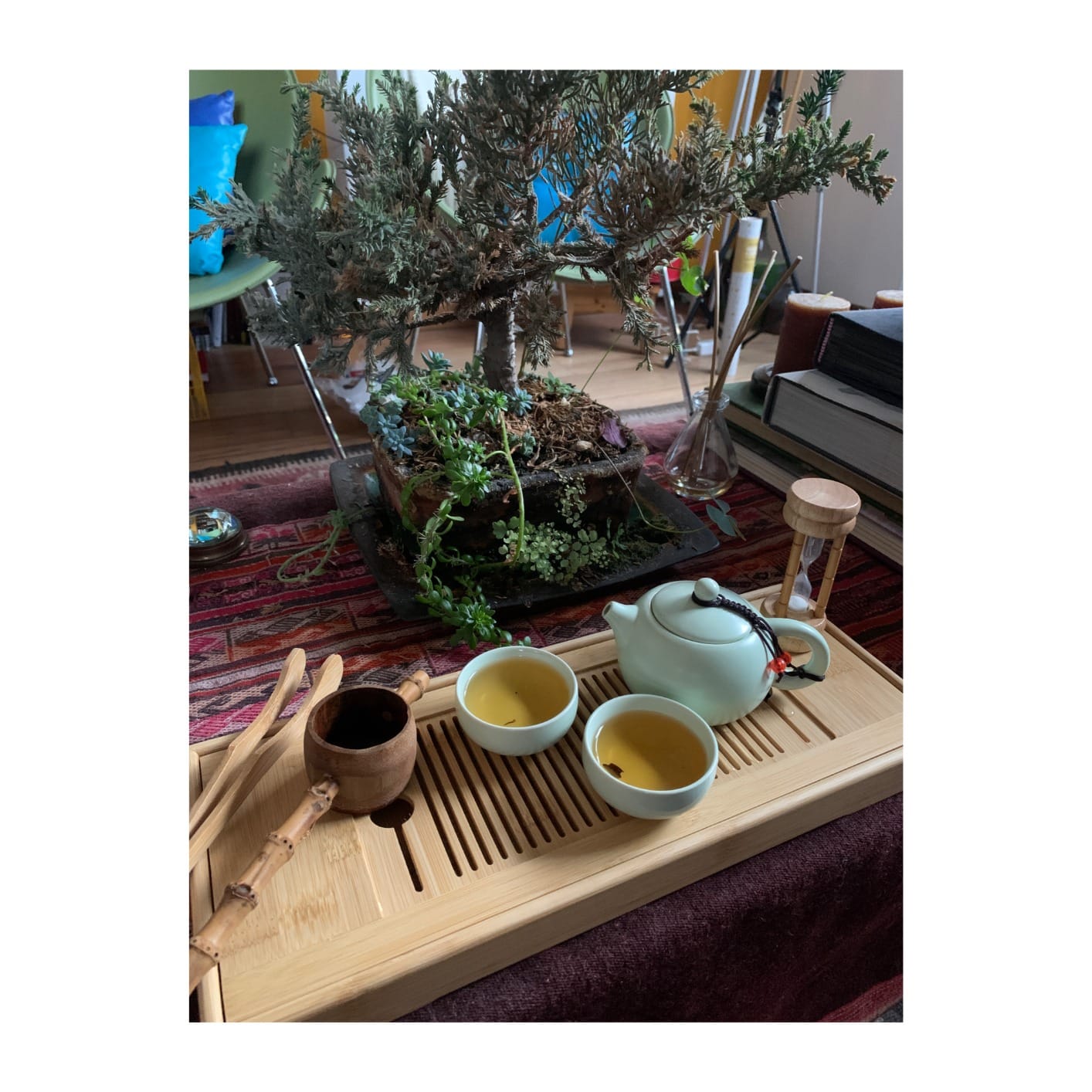 Flexzion Japanese Tea Set, Portable Gongfu Teapot with 4 Cups, Black customer photo 1