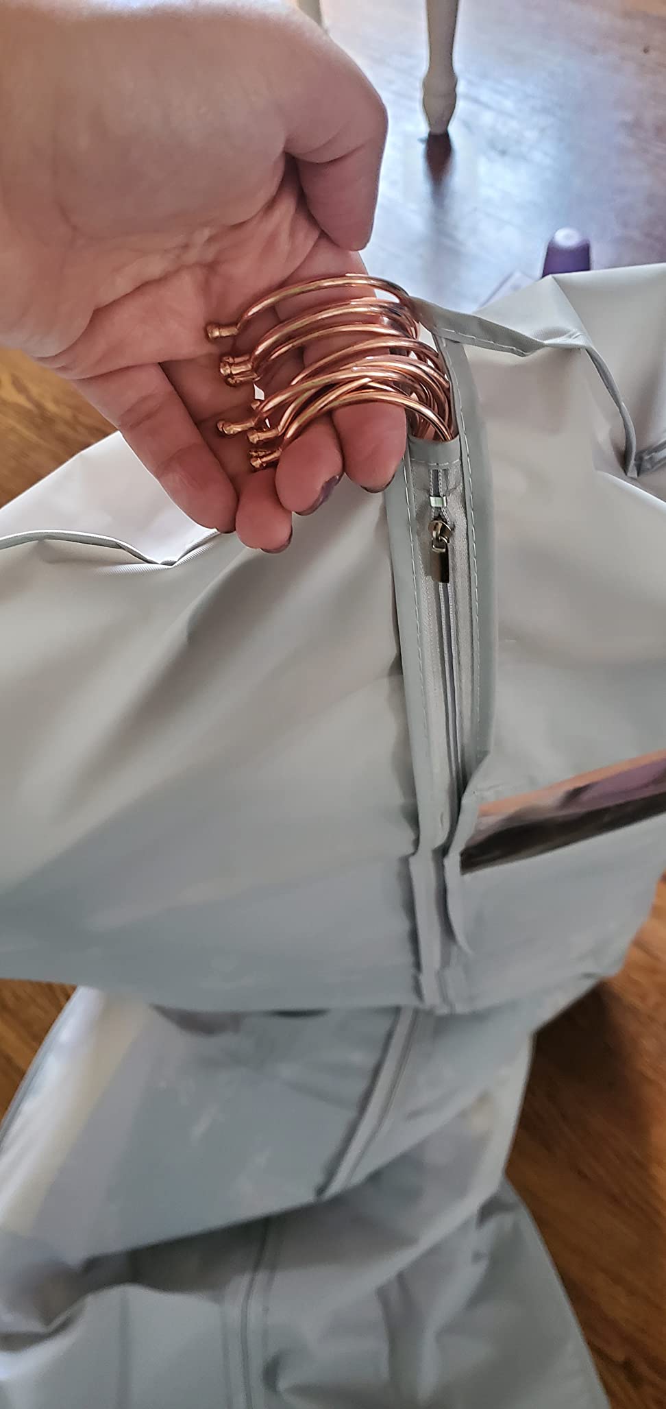 Dress Bags for Gowns Long, 65'' Long Dress Clear Garment Bag(Set of 2, 23.3'' X 65'') customer photo 1
