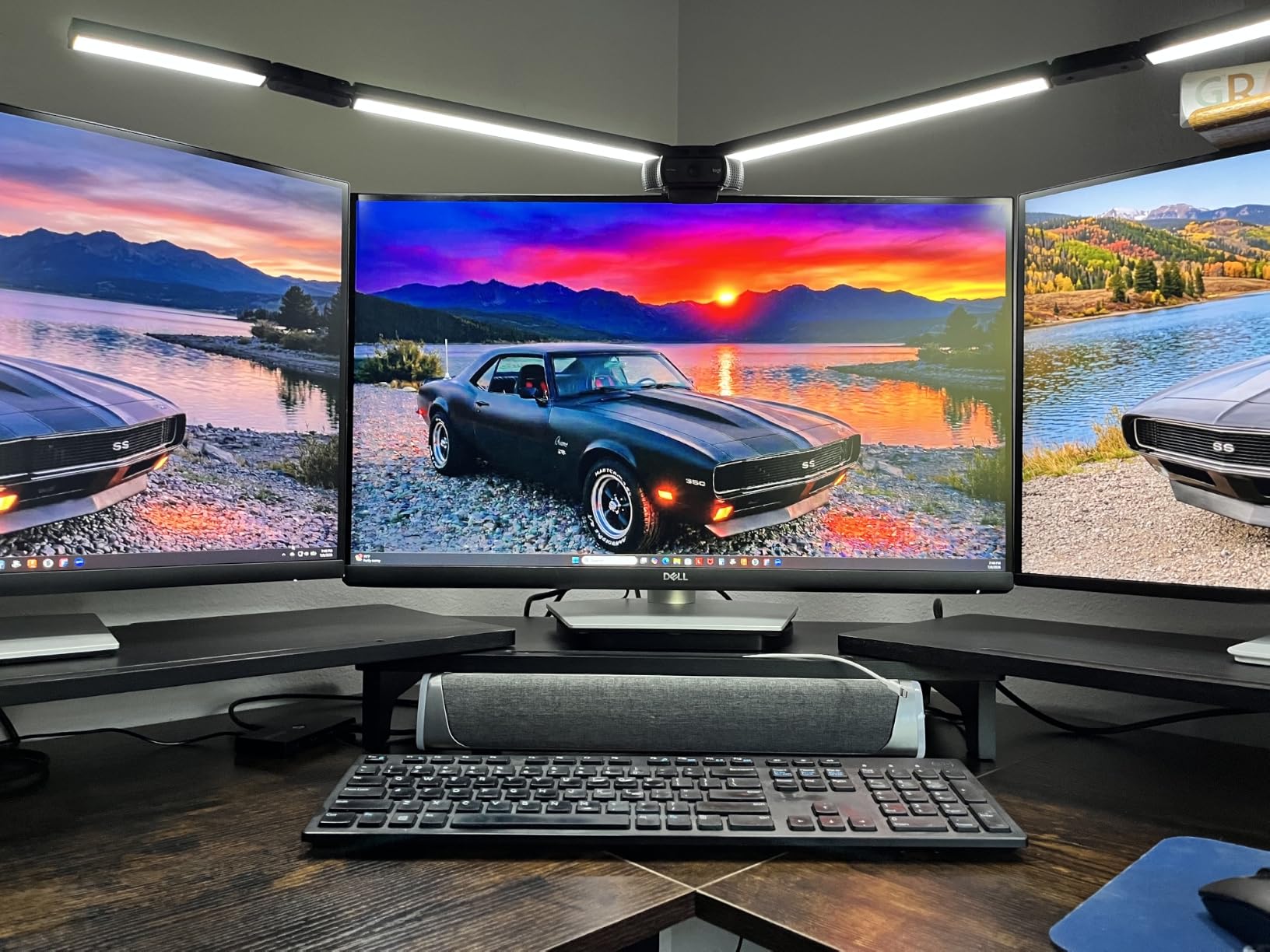 Nnewvante Monitor Stand Riser 60 inch Bamboo Dual Monitor Stand for Desk customer photo 2
