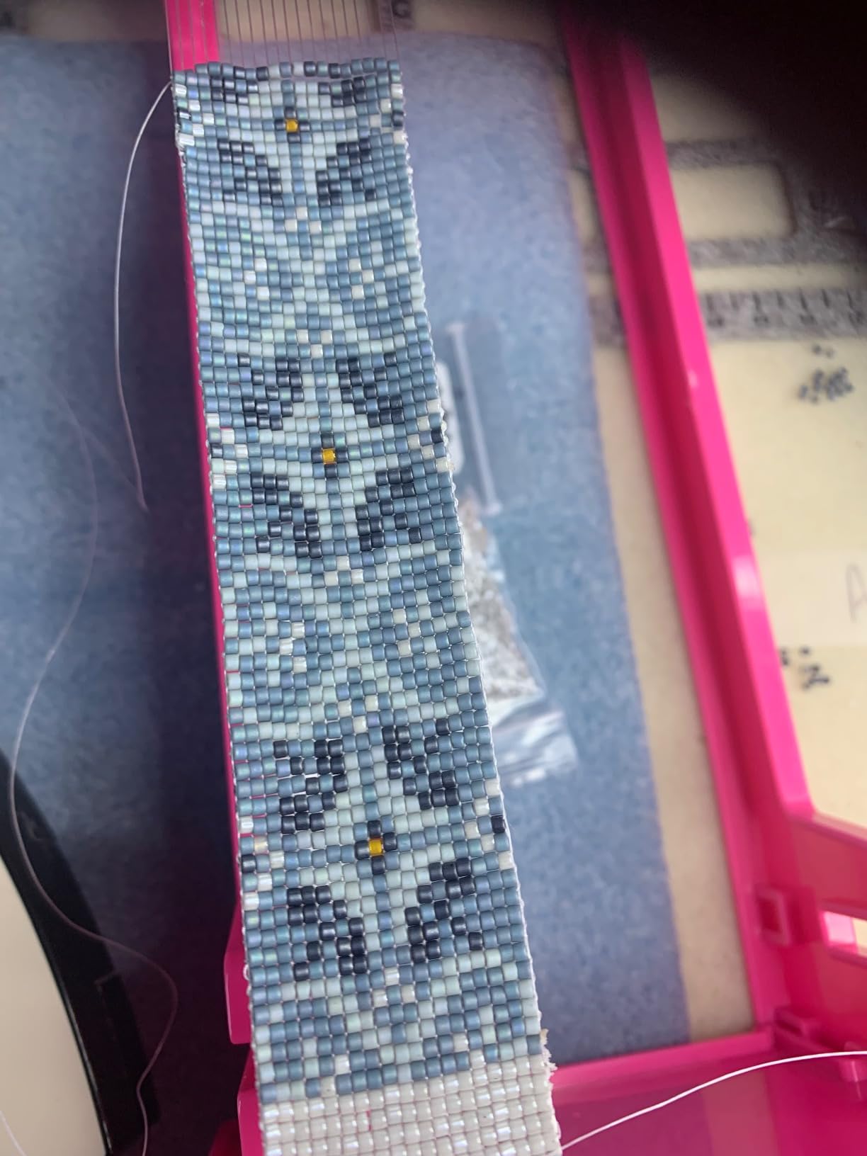 The Beadsmith LoomEEZ Japanese Bead Loom Kit - Includes Adjustable Loom, Miyuki Glass Beads, Thread & Needle, Warp Thread, Findings and Instructions - Make Bracelets, Necklaces, Belts, and More customer photo 1