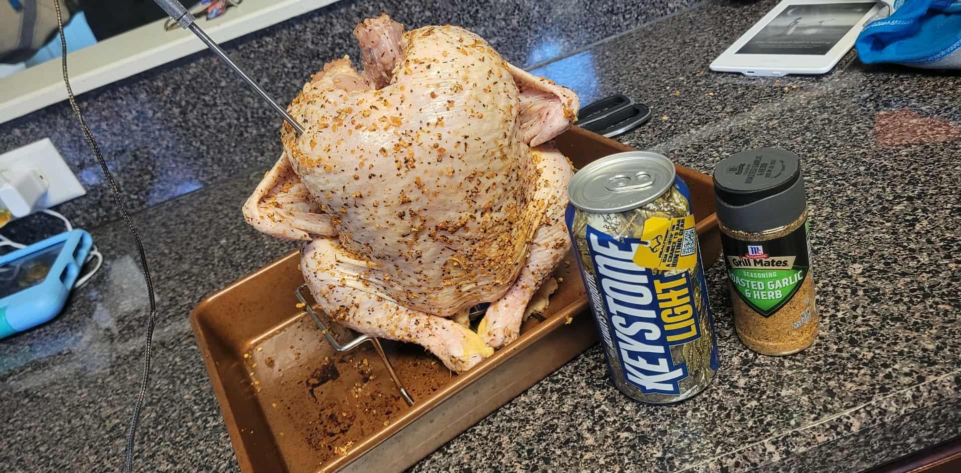 Beer Can Chicken Holder for Grill and Smoker, Premium Grade Stainless Steel Beer Chicken Stand with Handle customer photo 2