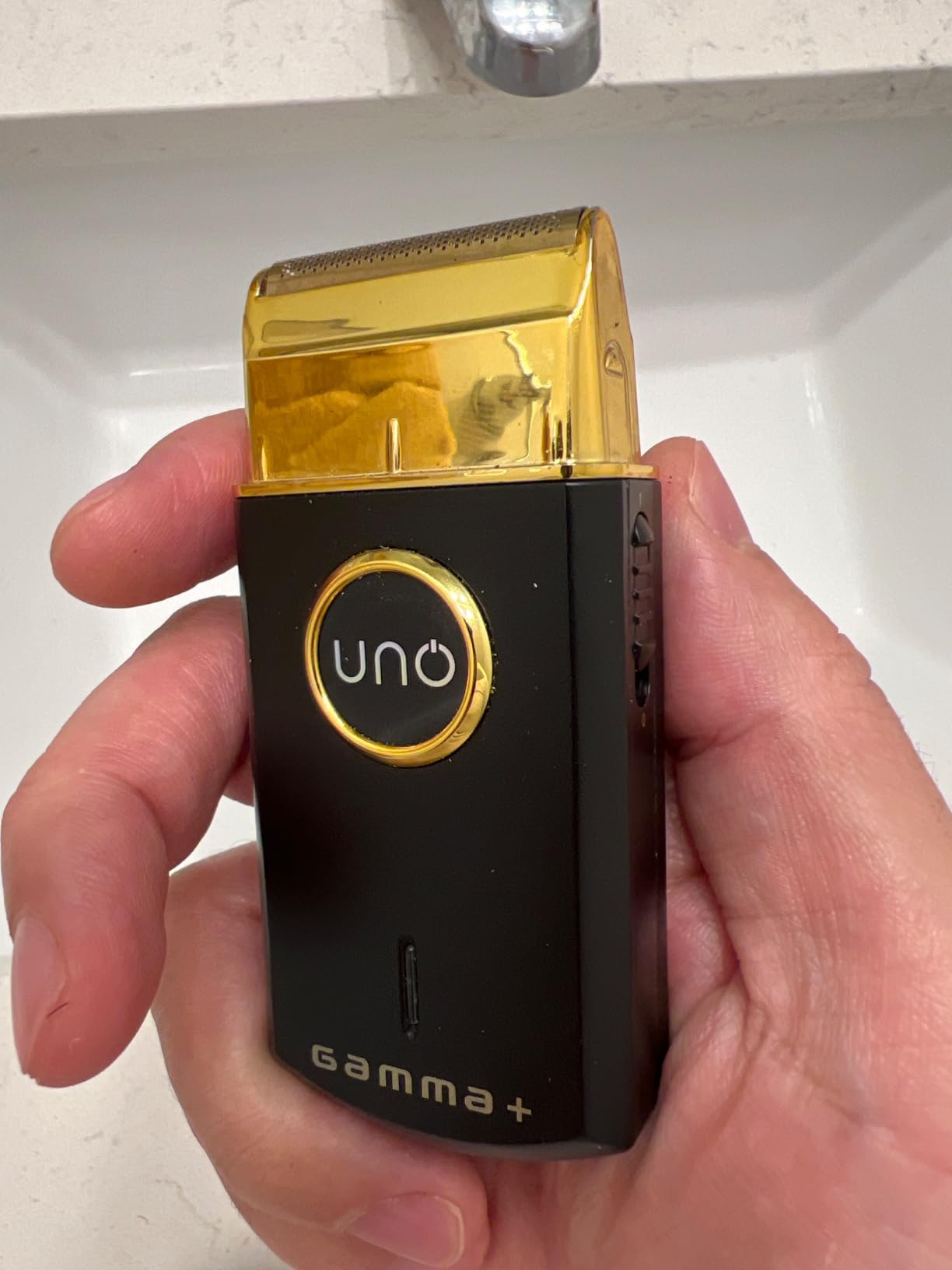 GAMMA+ Uno Mini-Sized Travel Cordless Mens Single Foil Shaver customer photo 2
