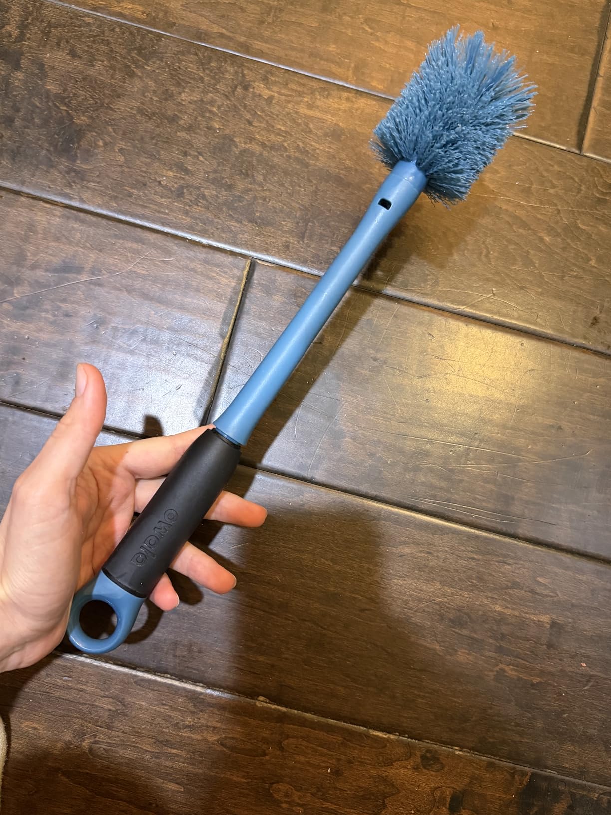 Owala 2-in-1 Water Bottle Brush Cleaner and Water Bottle Straw Cleaner Brush, Water Bottle Brush with Removable Head and Twist n� Hide Straw Brush, Smokey Blue customer photo 2