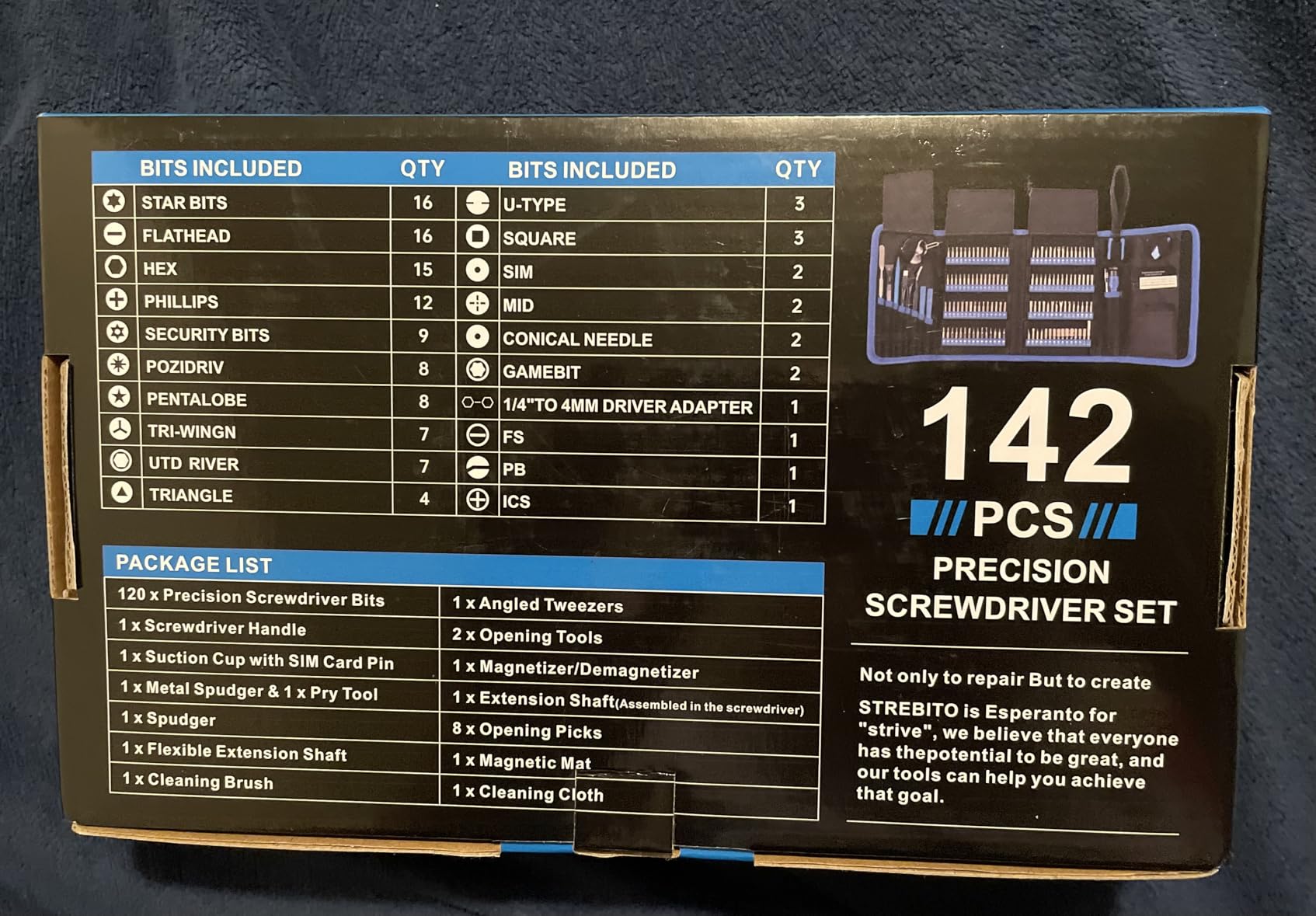 STREBITO Electronics Precision Screwdriver Sets 142-Piece with 120 Bits customer photo 1