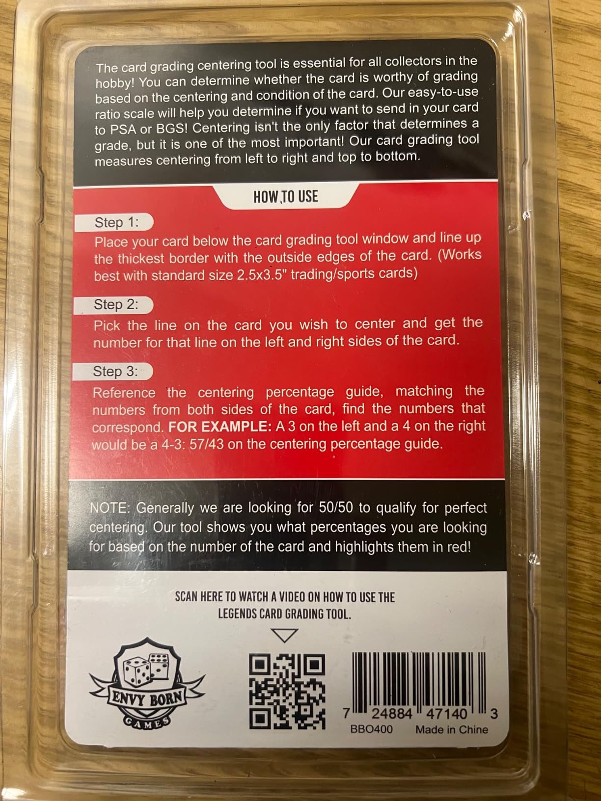 Legends Card Grading Centering Tool by Envy Born Games | Cleaning Cloth Kit Material for PSA - BGS customer photo 2