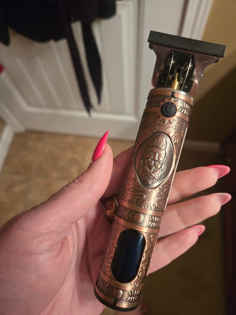 AMULISS Men’s Beard & Hair Trimmer, Zero Gapped Professional Hair Clipper customer photo 1