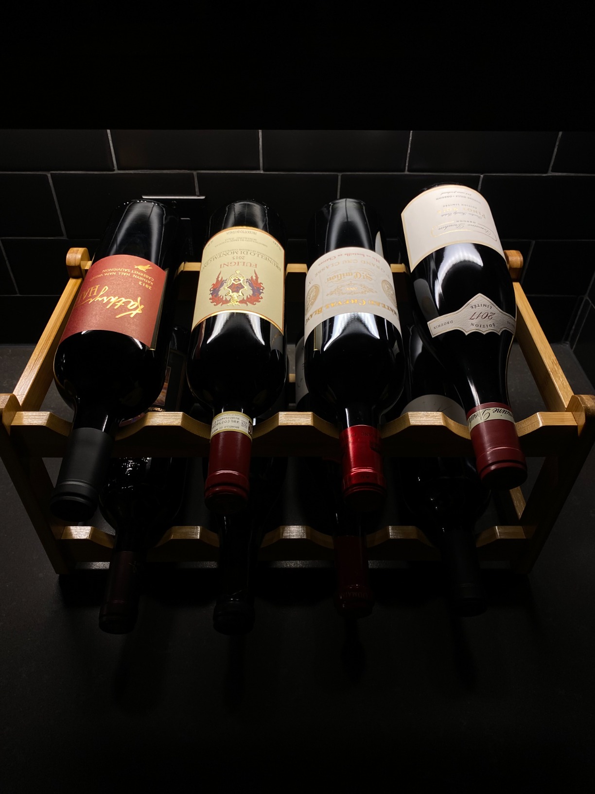 Bamboo Wine Rack, Sturdy and Durable Countertop Wine Storage Cabinet Shelf for Pantry - 4 Tiers 16 Bottle Wine Rack customer photo 1