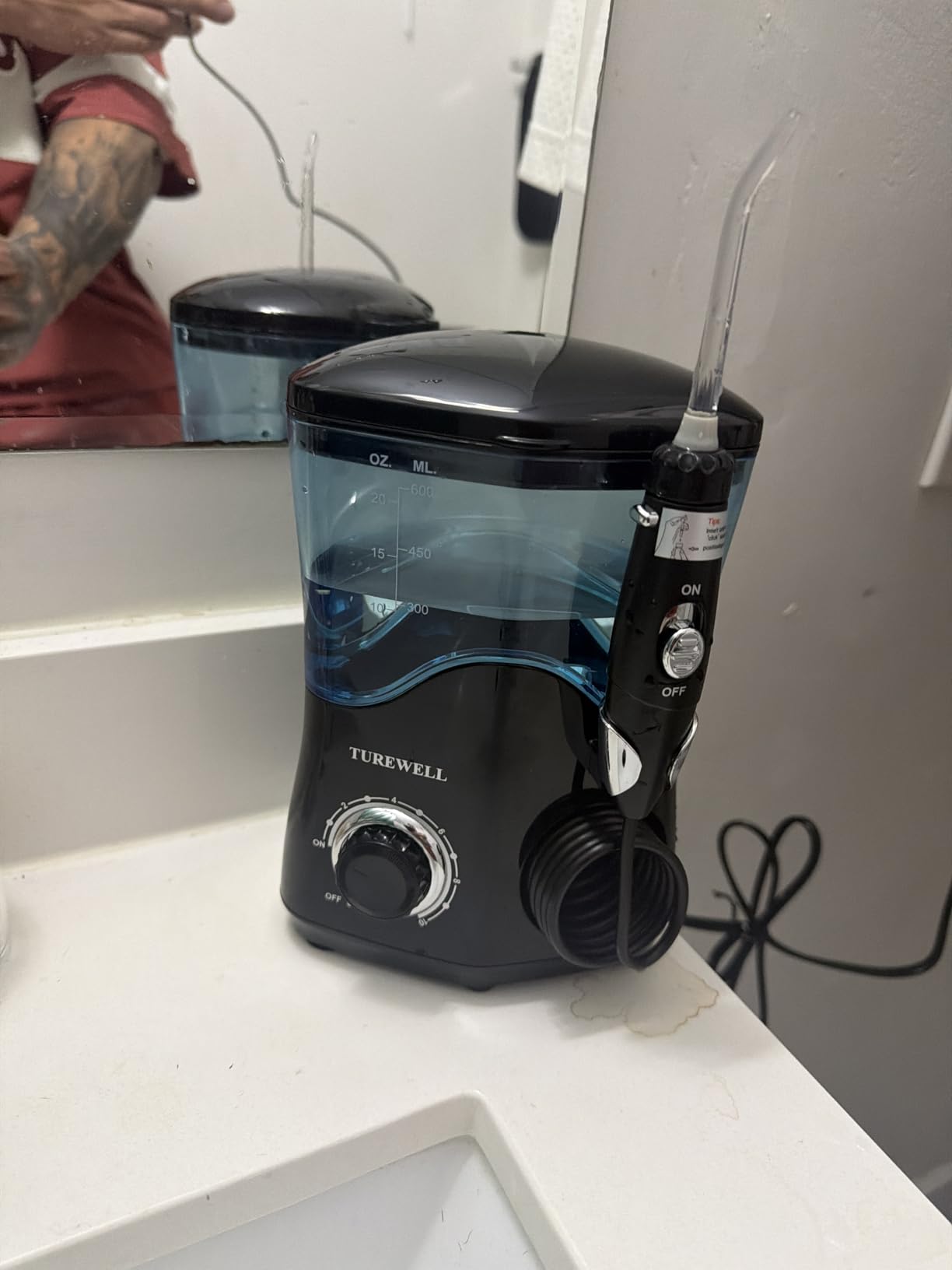 TUREWELL Water Dental Flosser for Teeth/Braces, Water Teeth Cleaner customer photo 1