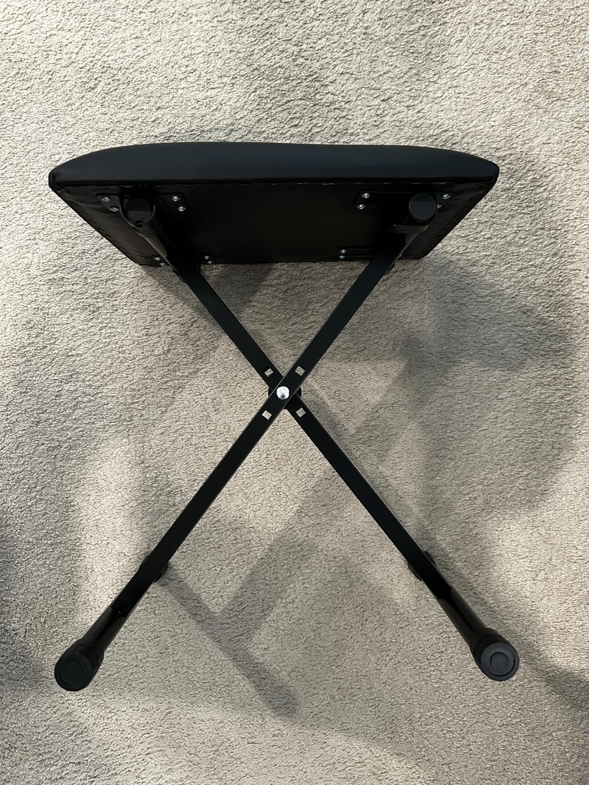 CAHAYA Keyboard Bench X-Style Height Adjustable 16.3-19.6in Padded Cushion Piano Stool Bench Keyboard Chair for Keyboards Piano CY0257 customer photo 1