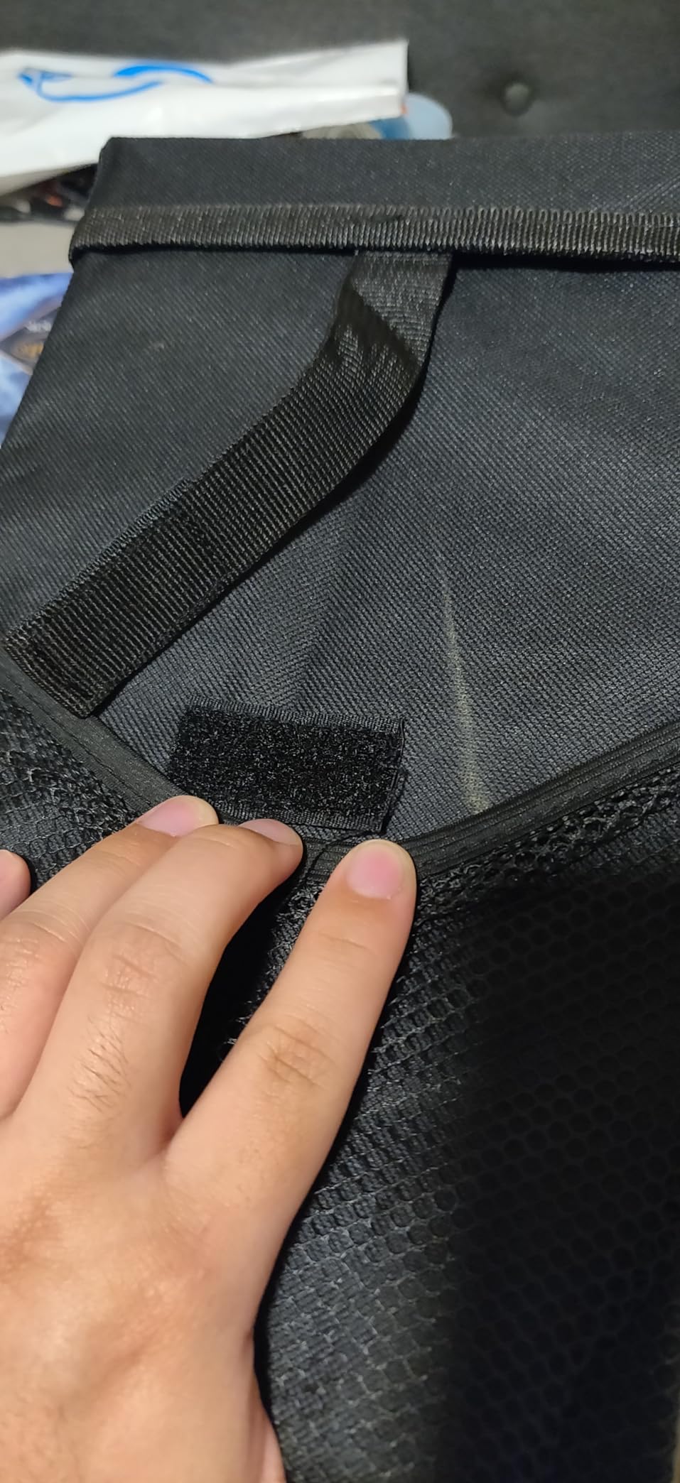Car Trash Can with Lid - Trash Bag Hanging with Storage Pockets Leak-Proof SUV Organizer Collapsible and Portable Waterproof Truck Garbage Bin, 2.6 Gal Large Capacity Multipurpose Trash Bin for Van customer photo 1