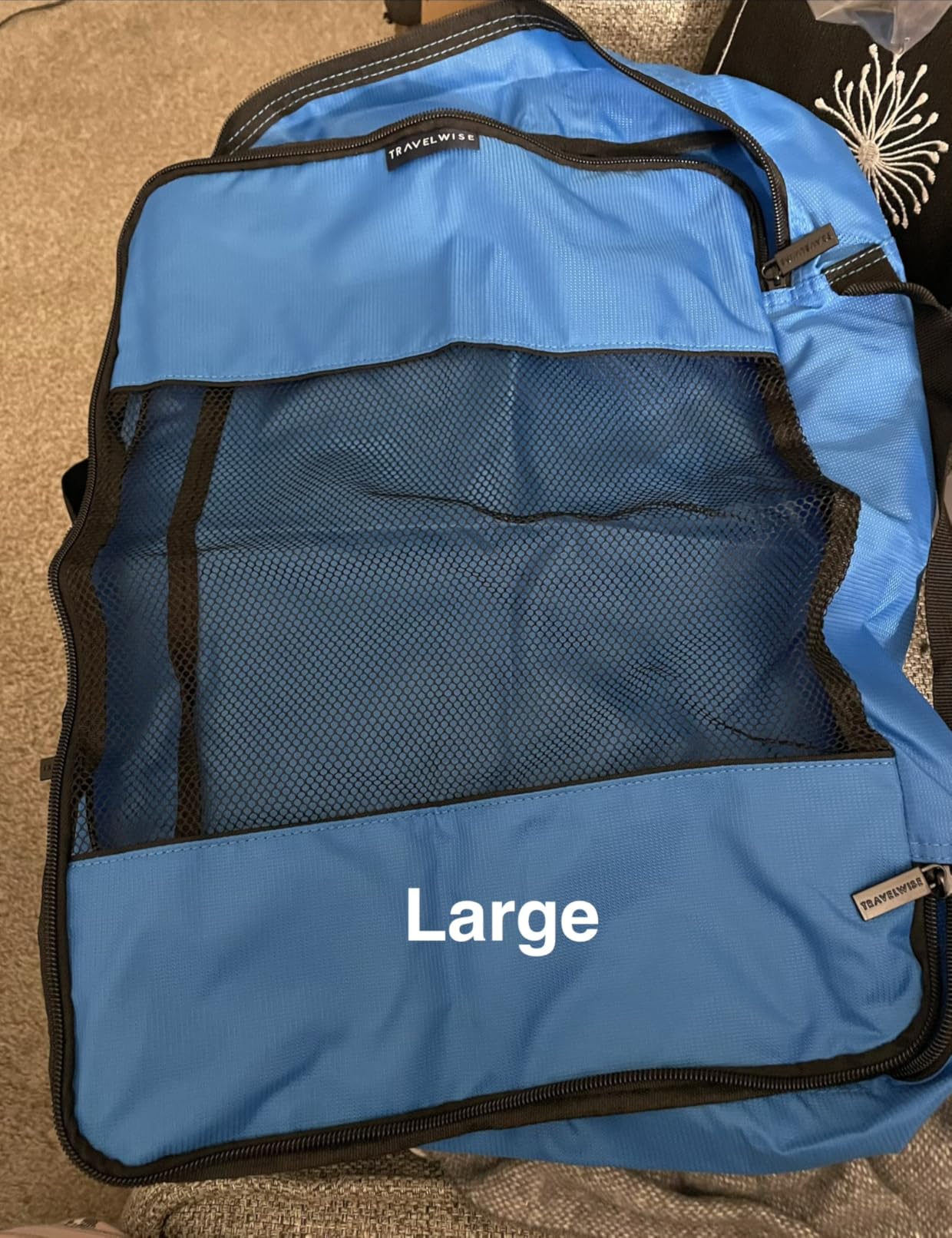 Travel Wise Packing Cubes for Travel - 5 Piece Set with Pattern Design, Lightweight Ripstop Nylon Luggage Organizers with Mesh Panel, Small Medium Large Sizes customer photo 2