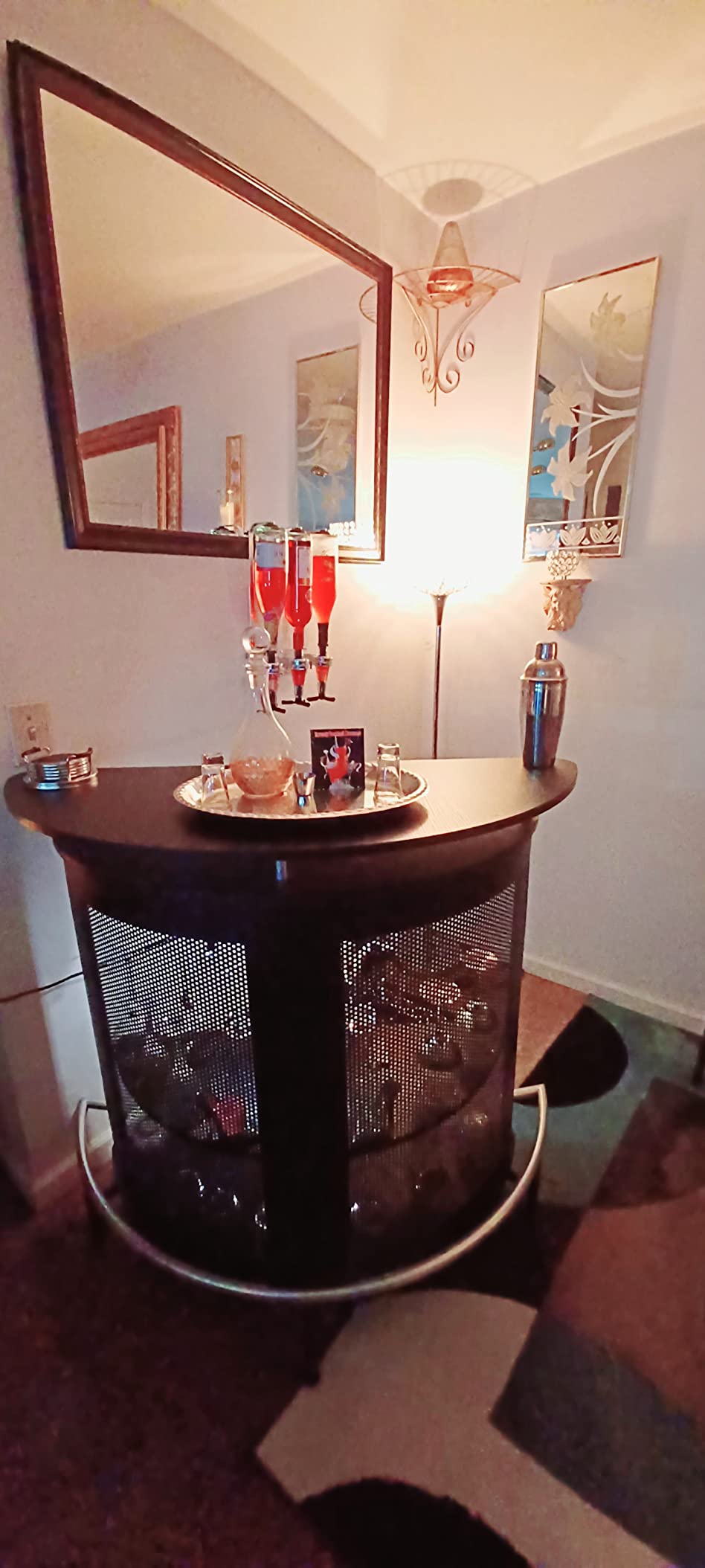Wall-Mounted House Liquor Dispenser | Alcohol Station Cocktail Tap, Push-Release Valves, Home Bar, Man Cave | Easy Assemble (2 Bottle) customer photo 1