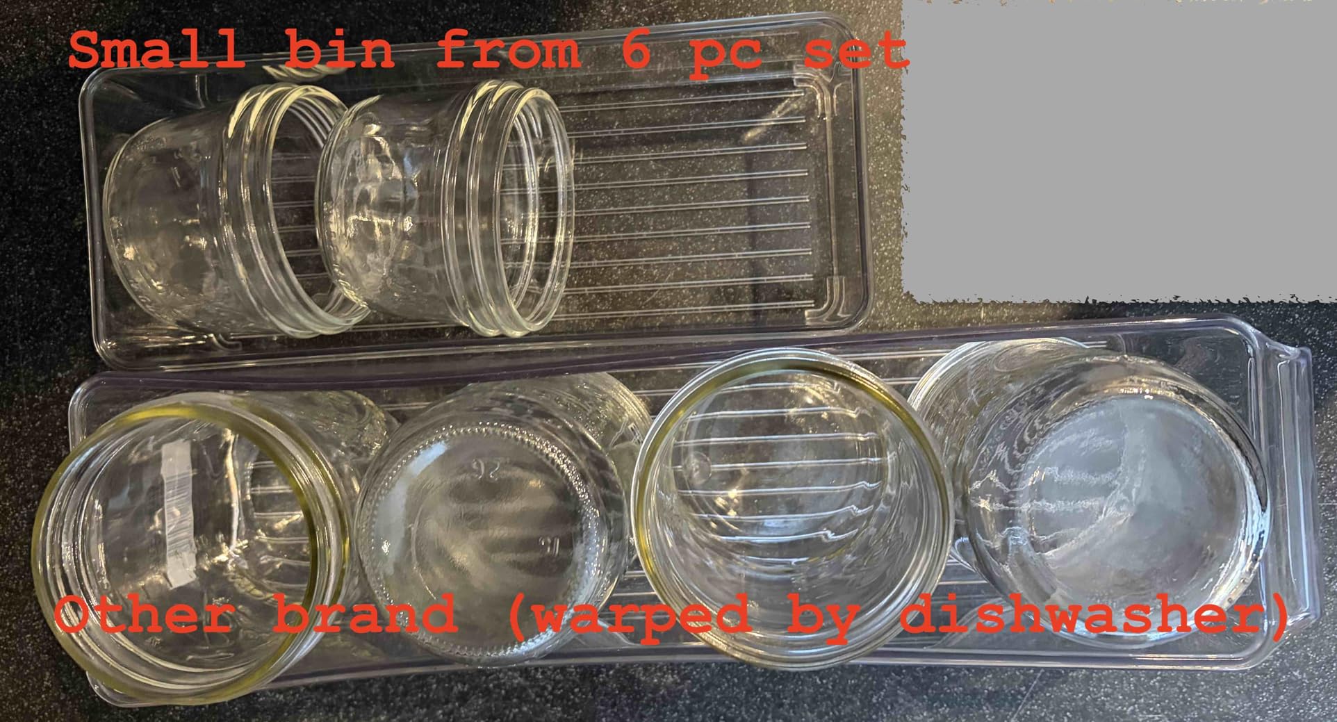 Hudgan 8 PACK Stackable Pantry Organizer Bins (3 Size) - Clear Fridge Organizer for Kitchen, Freezer, Refrigerator, Cabinet - Plastic Storage Container with Handle for Home customer photo 1