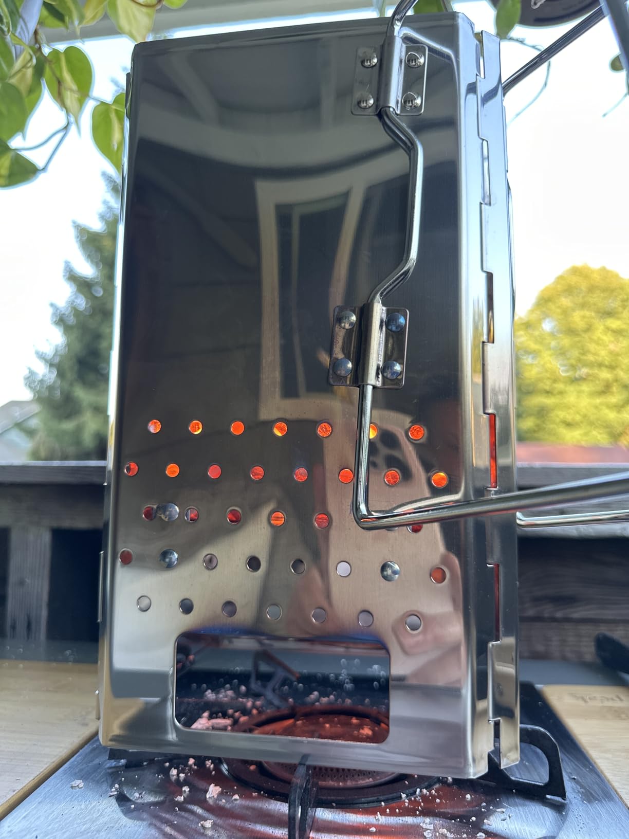 Portable Charcoal Chimney Starter Stainless Steel MT-18 customer photo 2