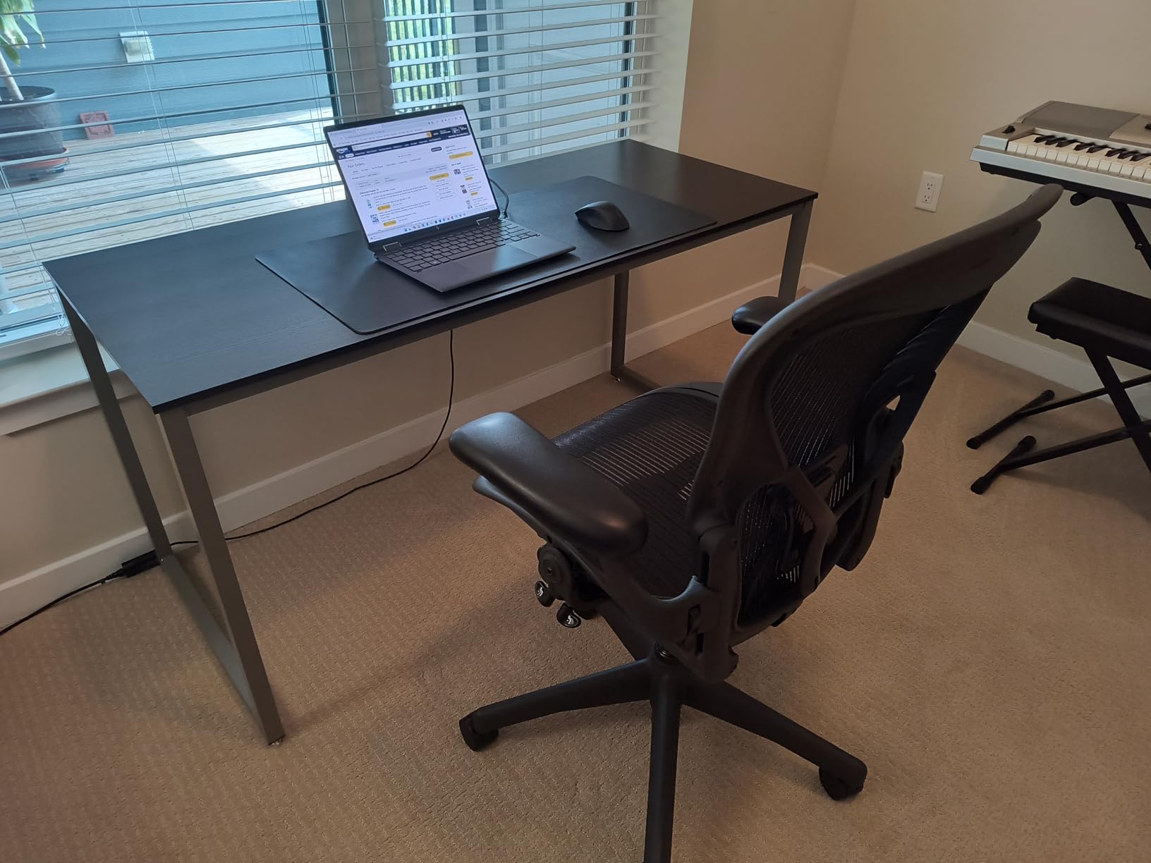 SHW Mission 40-Inch Home Office Computer Desk, Black customer photo 2