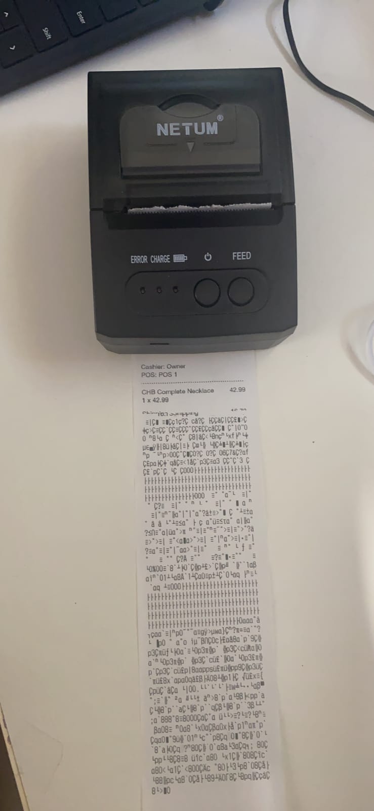 NETUM Bluetooth Receipt Printer, Portable 58mm Mini Thermal Pos Printer, Compatible with Android/Windows customer photo 1