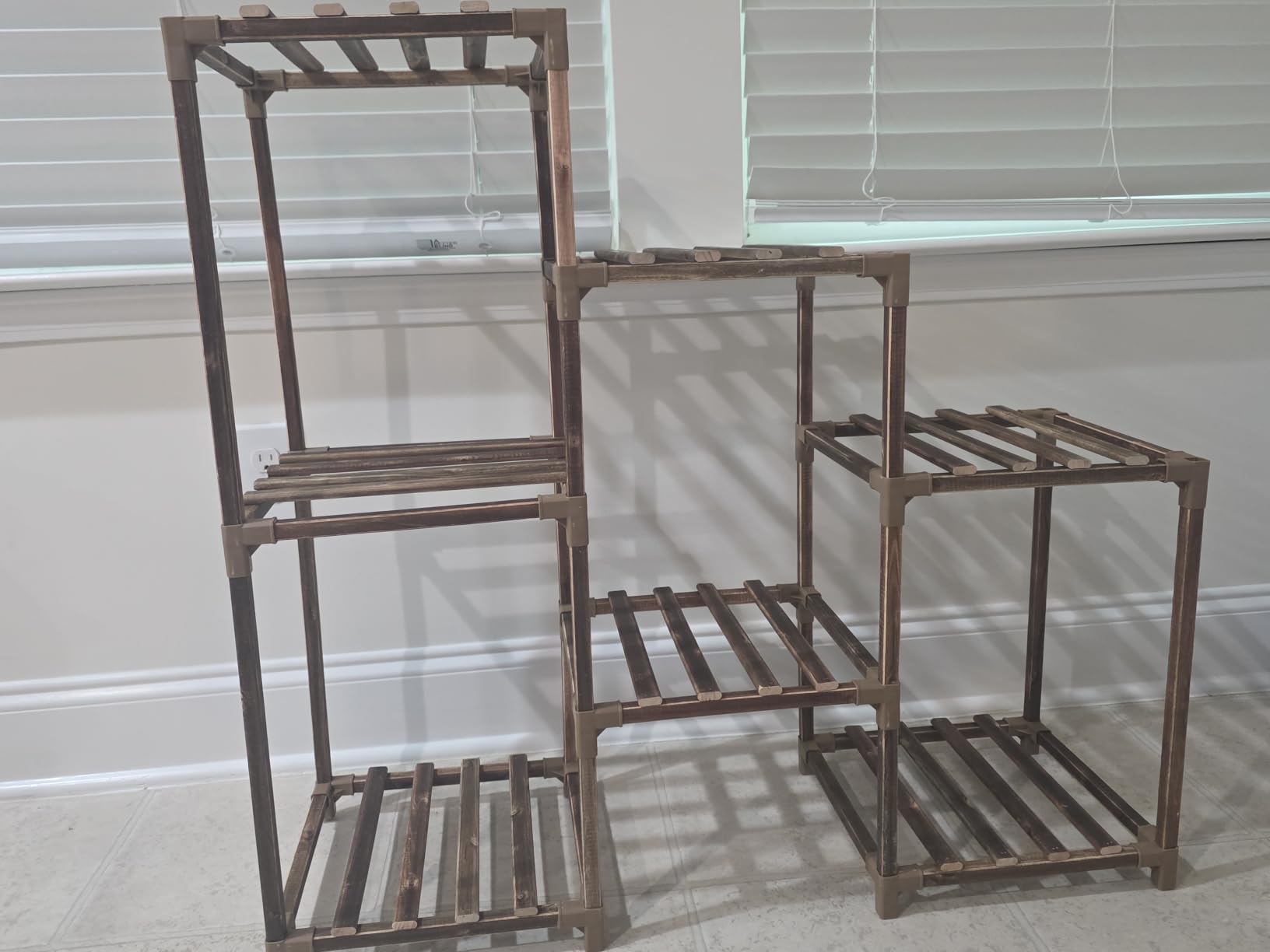 Bamworld Plant Stand Indoor Plant Shelf Outdoor Wood Plant Rack | for Multiple Plants 3 Tiers Ladder Plant Holder for Living Room Patio Boho Home Decor for Gardening customer photo 2