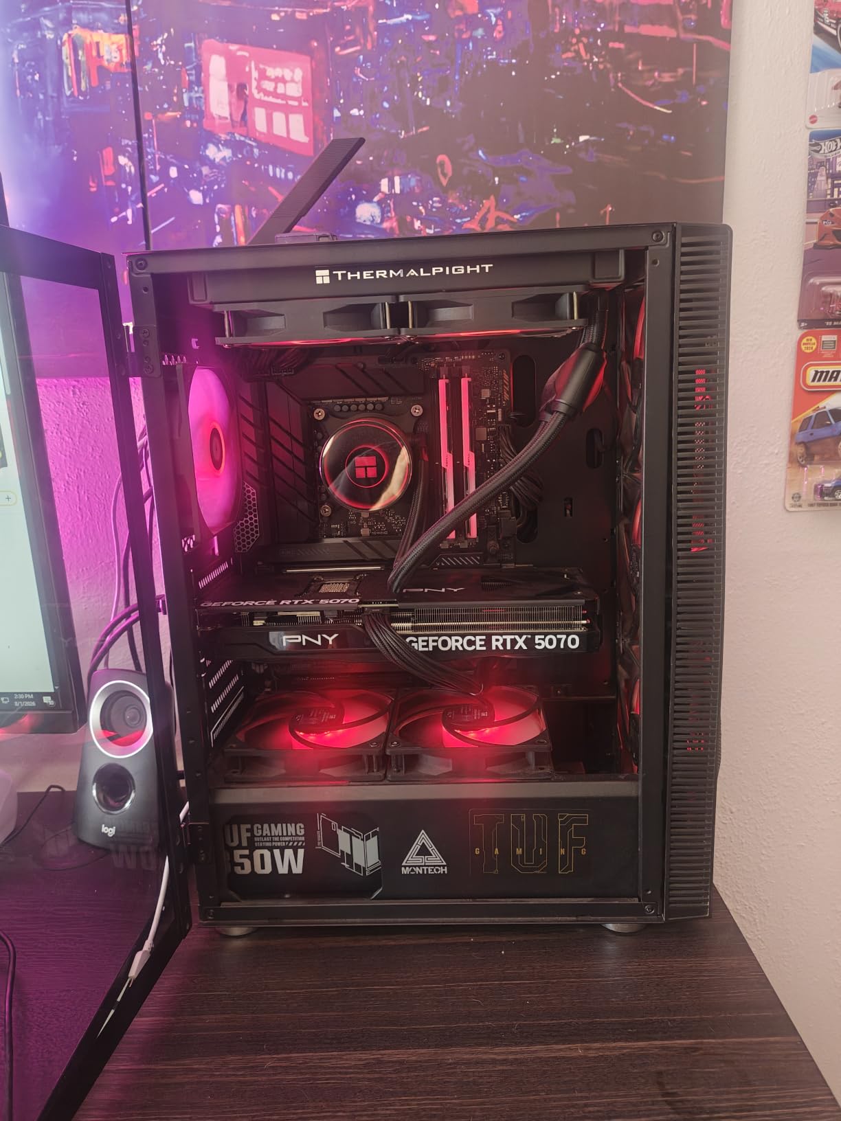MONTECH X3 Mesh High Airflow ATX Mid-Tower PC Case, 6 Fixed RGB Fans, Black customer photo 1