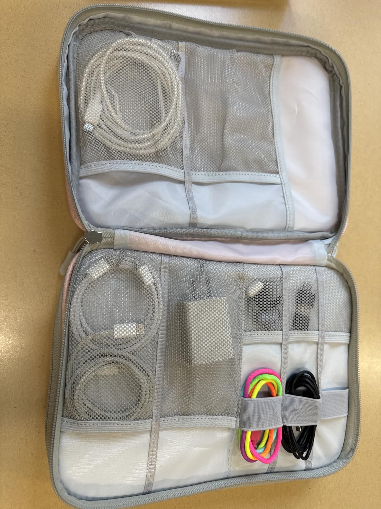 FYY Electronic Organizer, Travel Tech Pouch Bag, Cable Organizer Grey customer photo 1