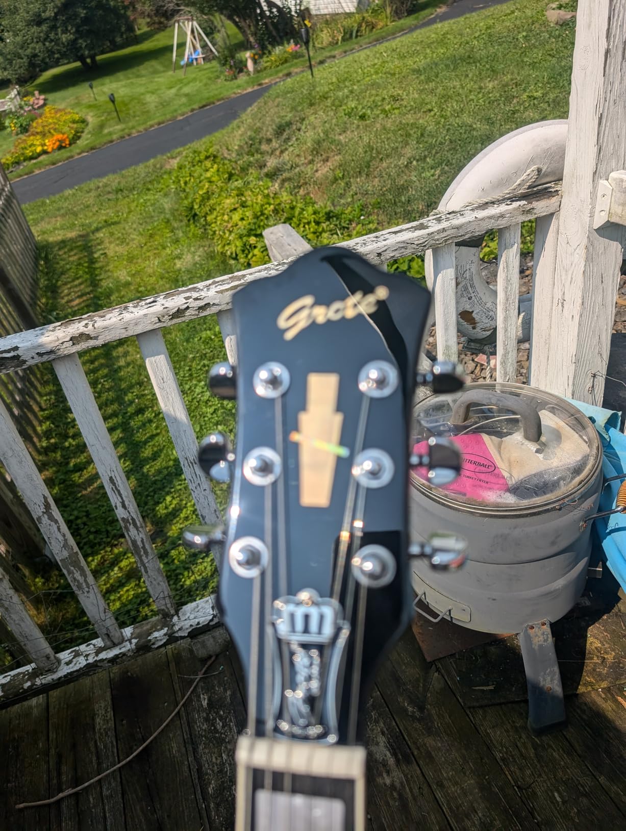 GROTE Jazz Electric Guitar Hollow Body Chrome Hardware P90 pickup (Vintage Sunburst) customer photo 1