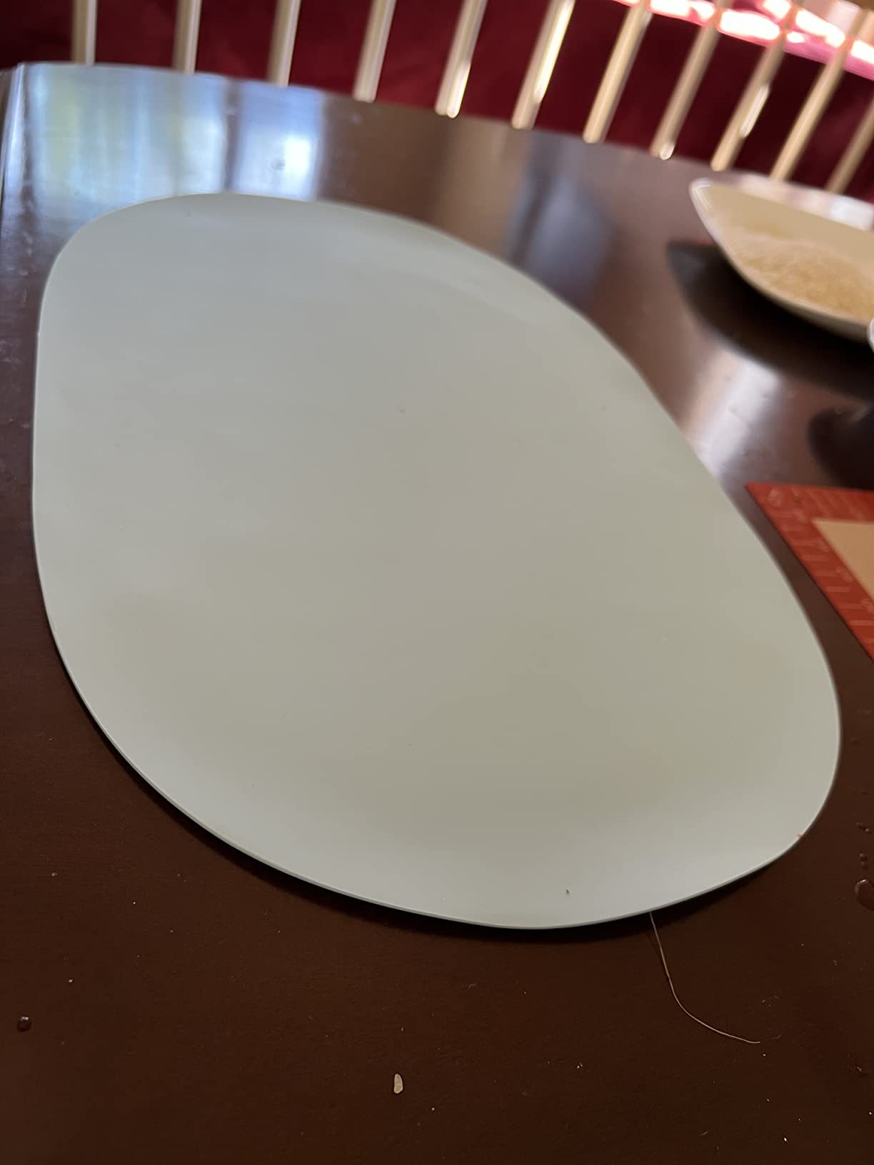 IYYI Silicone Placemats, Dining Placemats Set of 4, Waterproof Placemats for Kids, Heat Resistant Non-Slip Silicone Mats for Dinner Table, Dishwasher Safe (Light Blue, 17.7