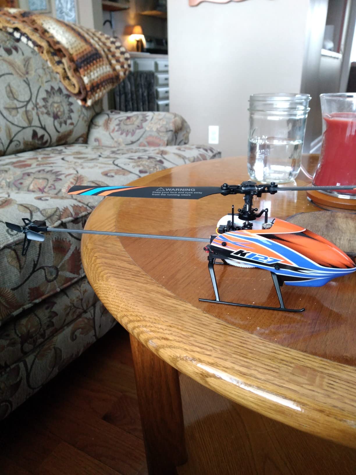GoolRC RC Helicopter, WLtoys XK K127 Remote Control Helicopter, 4 Channel RC Aircraft with 6-Axis Gyro, Altitude Hold, One Key Take Off/Landing, Easy to Fly for Beginners, Include 2 Batteries customer photo 2