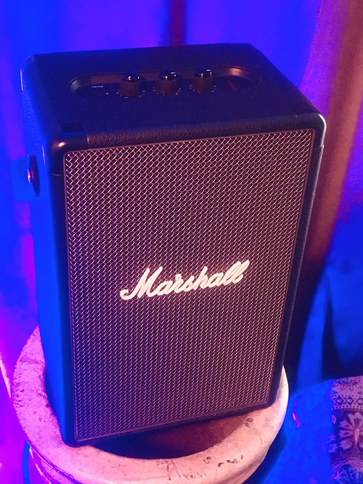 Marshall Tufton Portable Bluetooth Speaker, Black & Brass customer photo 1